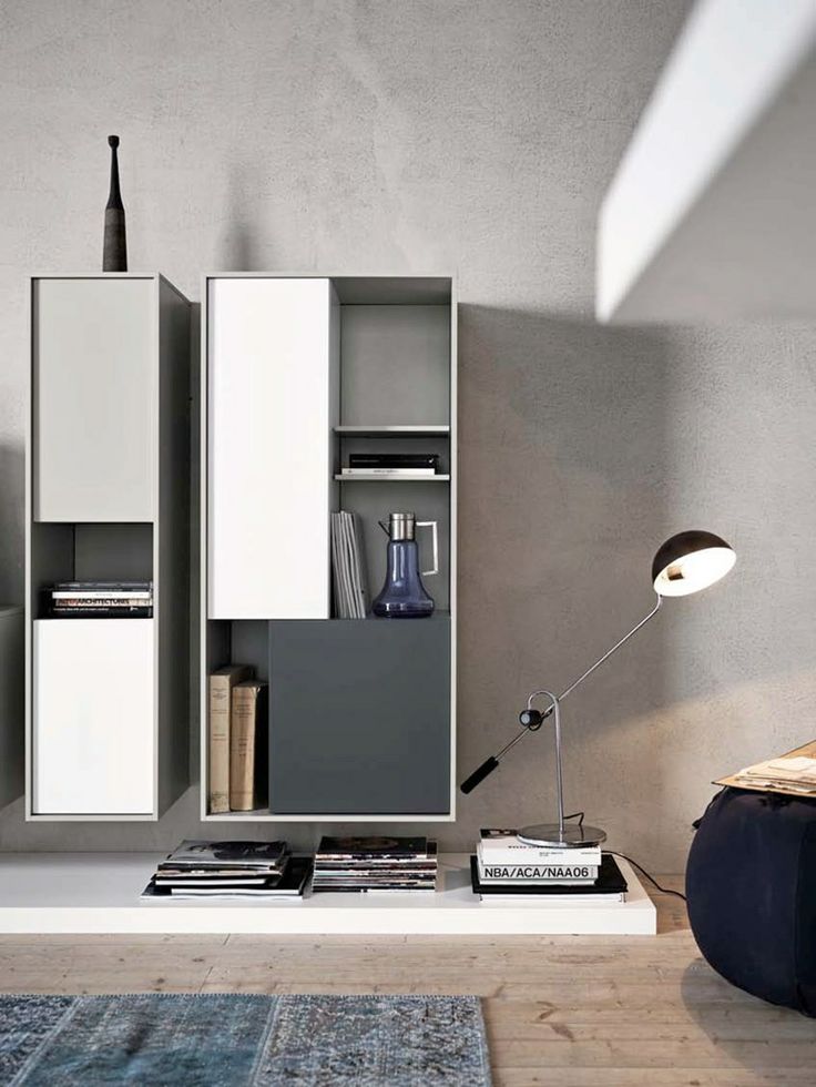 Mounted Shelves on Concrete Minimalist ITCHBAN.com.