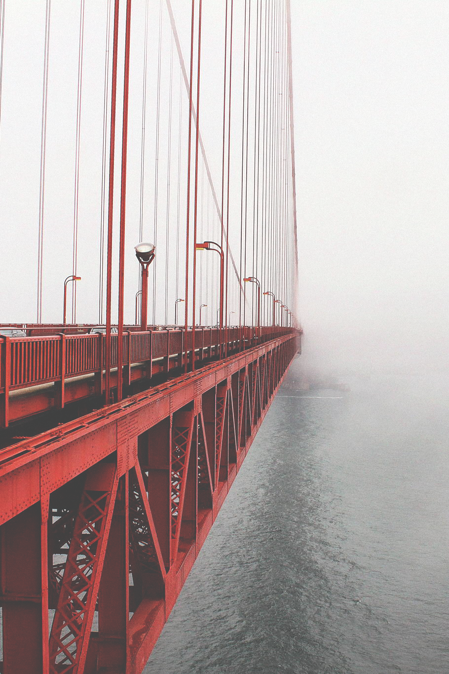 San Francsico Golden Gate Bridge Red with Fog ITCHBAN.com