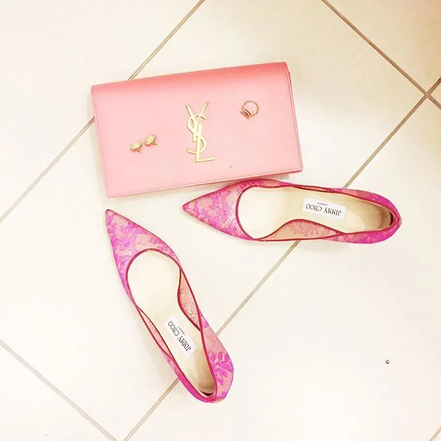 Back to reality....but not for long.  Q1: Africa Q2: Greece and Montenegro  #jimmychoo #ysl #pinkfordays
