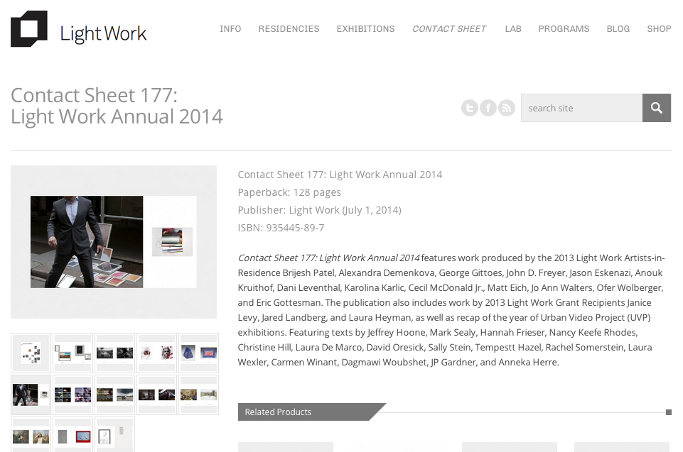 in May 2013 I attended the Lightwork residency in Syracuse and now there is a nice book: Contact Sheet available, which gives an overview on what all residents have done…
DAvid Oresick wrote a review on my book Pixel Stress
check it out here
