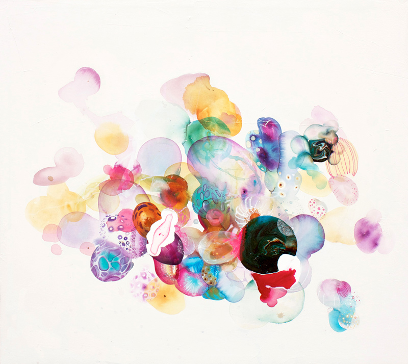 'Germinate I' 100cm x 90cm, Oil, acrylic and ink on canvas