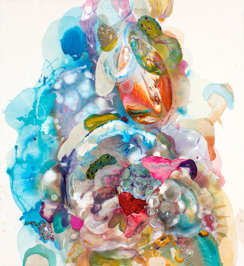 'Plasmonaut' 130cm x 120cm, oil, acrylic and ink on canvas
