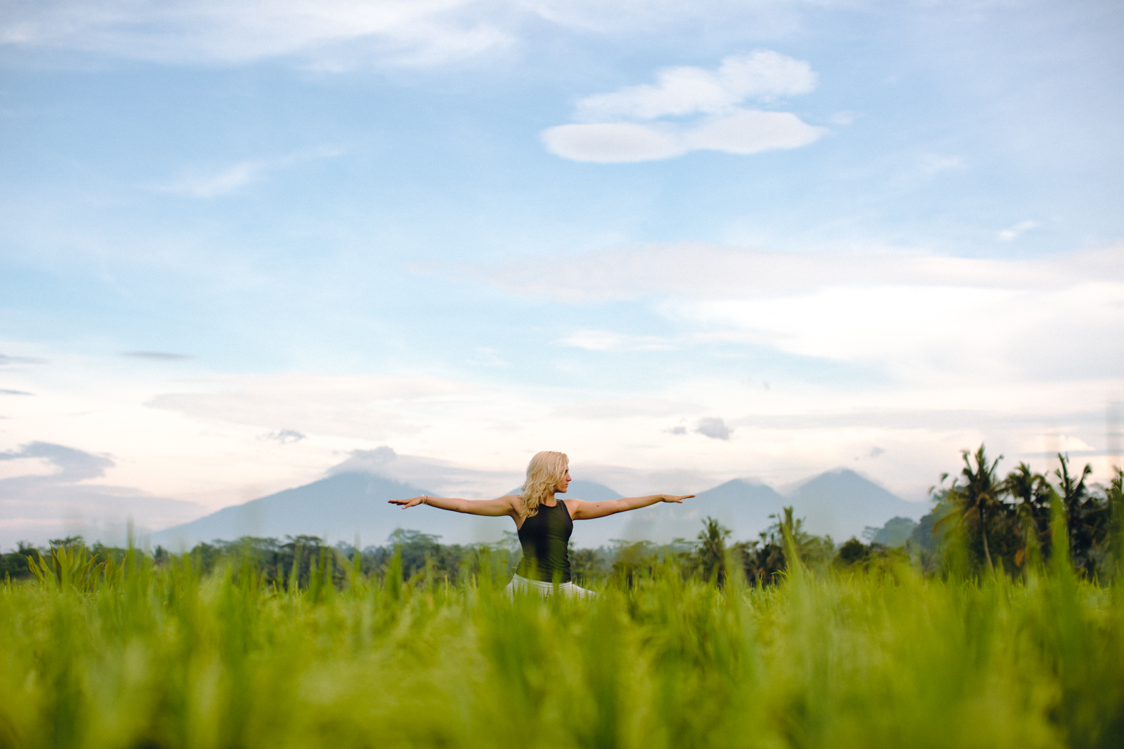 Lara Best, Yoga in Bali rice fields - Ubud, Bali