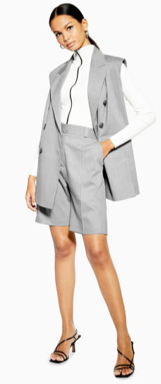 Top Shop £95 - The high neck. sporty style top allows the slinky sandals.