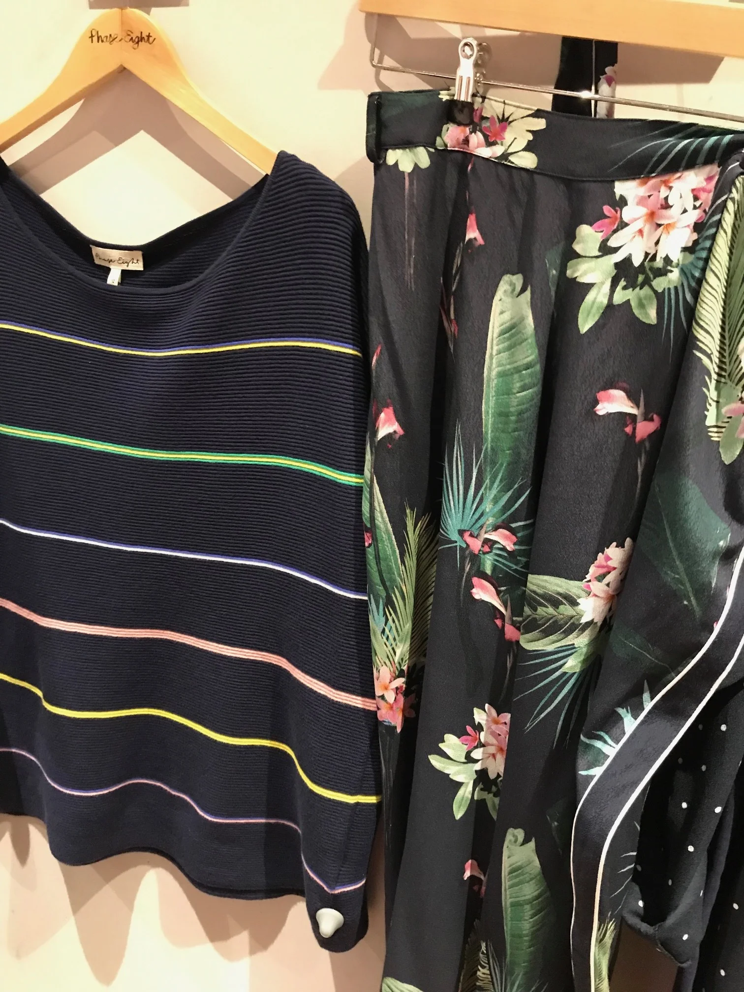 Mixing two prints works if the colours compliment. This will give Georgina another look for the trousers. PHASE EIGHT