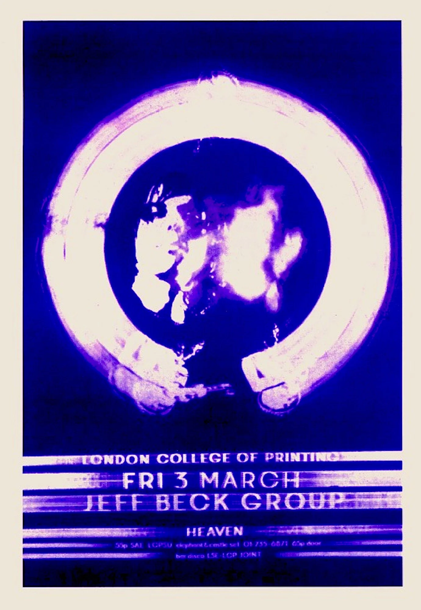 JEFF BECK GROUP  college concert poster 1972