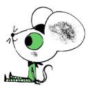 mouse sitting face left green.png