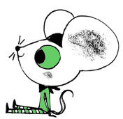mouse sitting face left green.png
