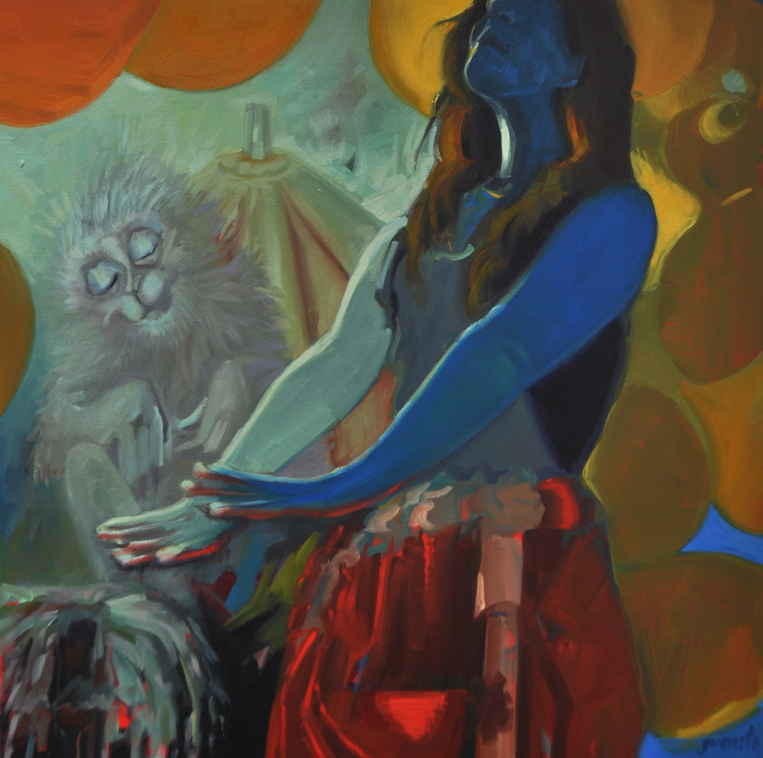 Curiousity and Inquistion oil on canvas 30x30" SOLD
