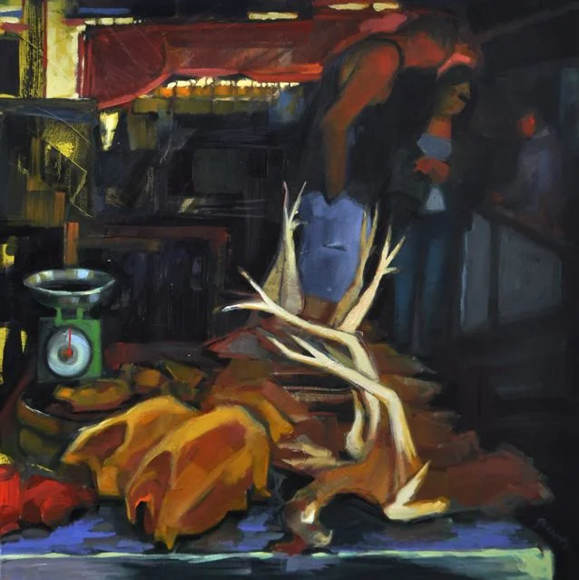 Blessing and a Curse  oil on canvas  30x30"