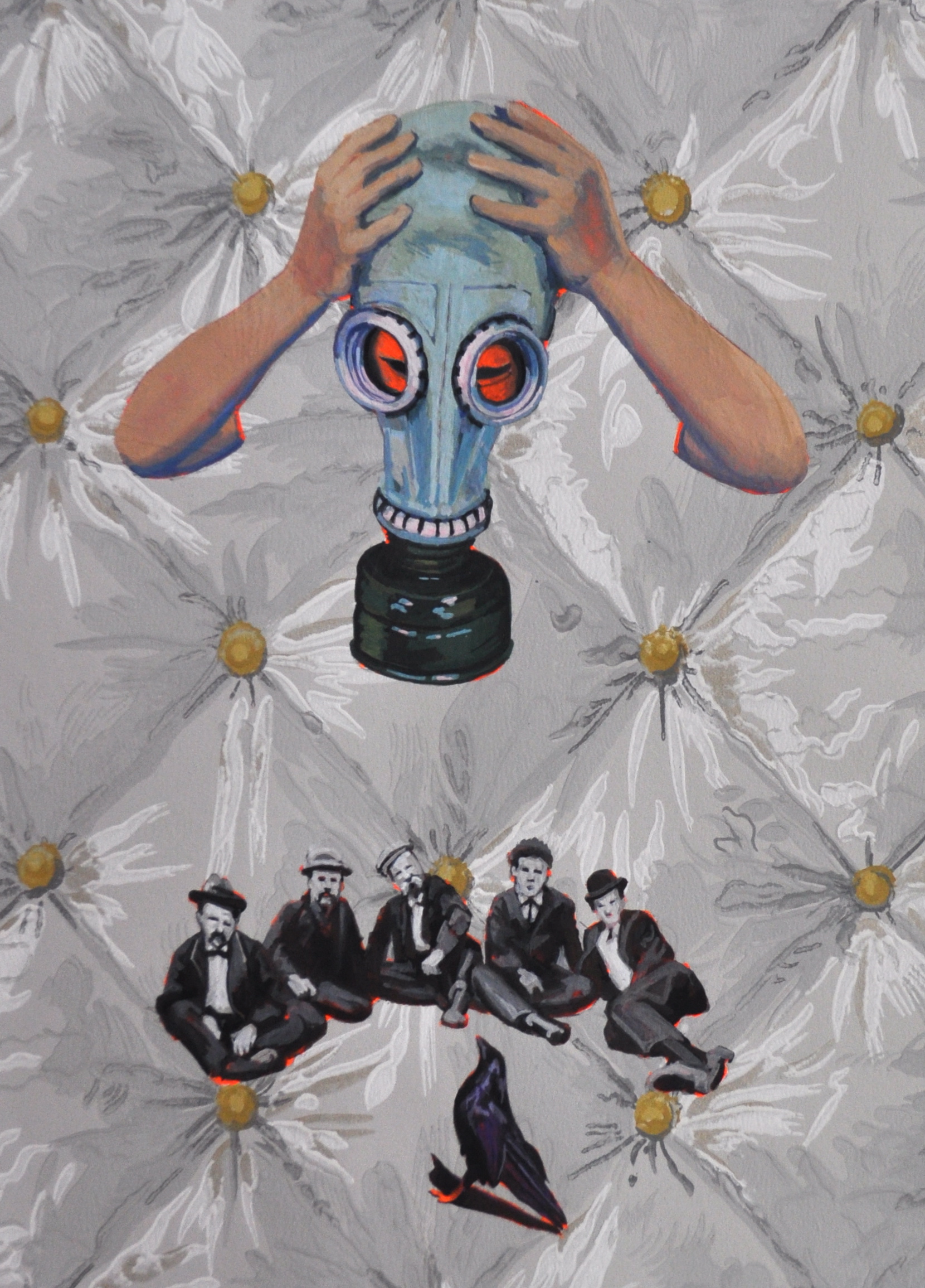 Don't Mention The War - Dreambox     gouache on paper  16x20"