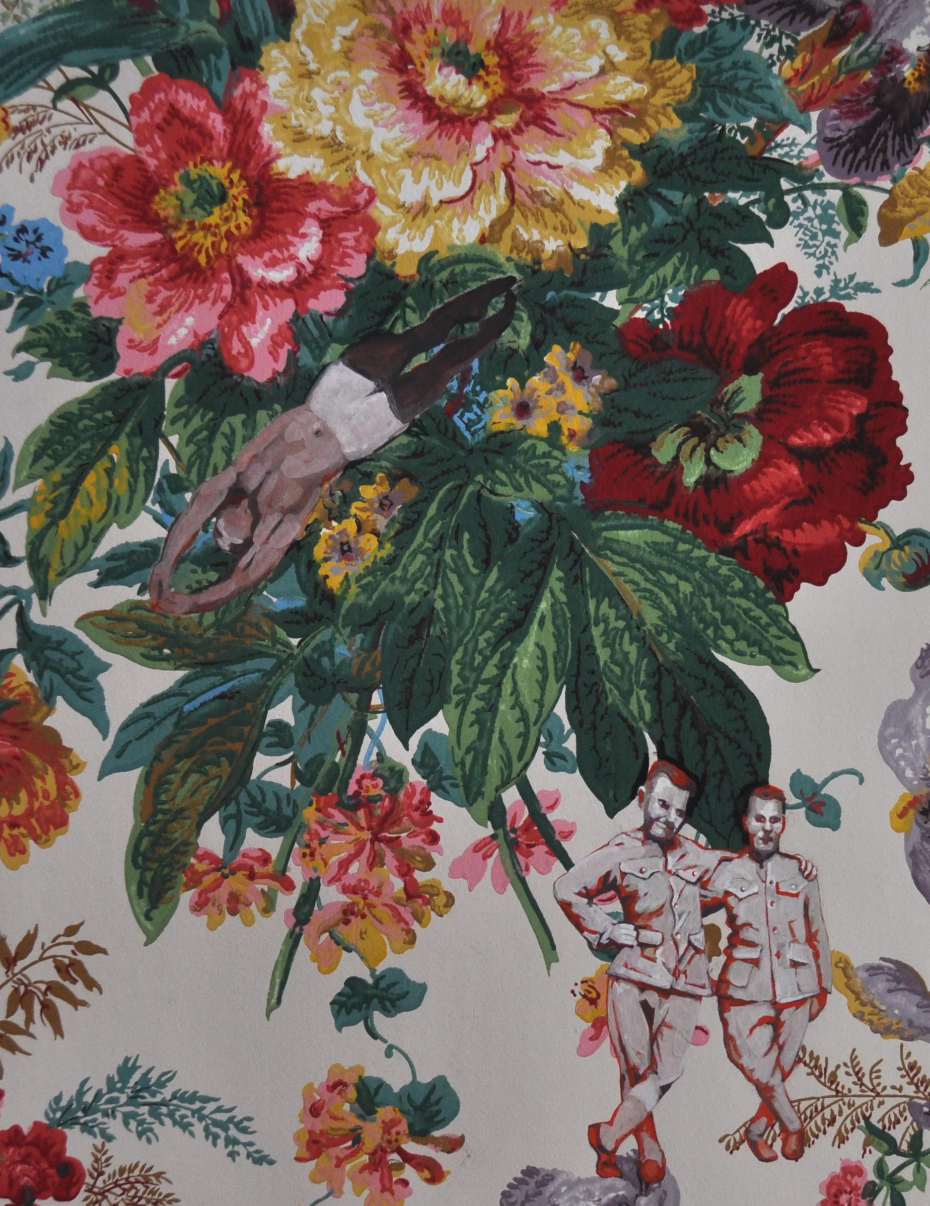 Don't Mention The War - Ask and Tell     gouache on paper  16x20"