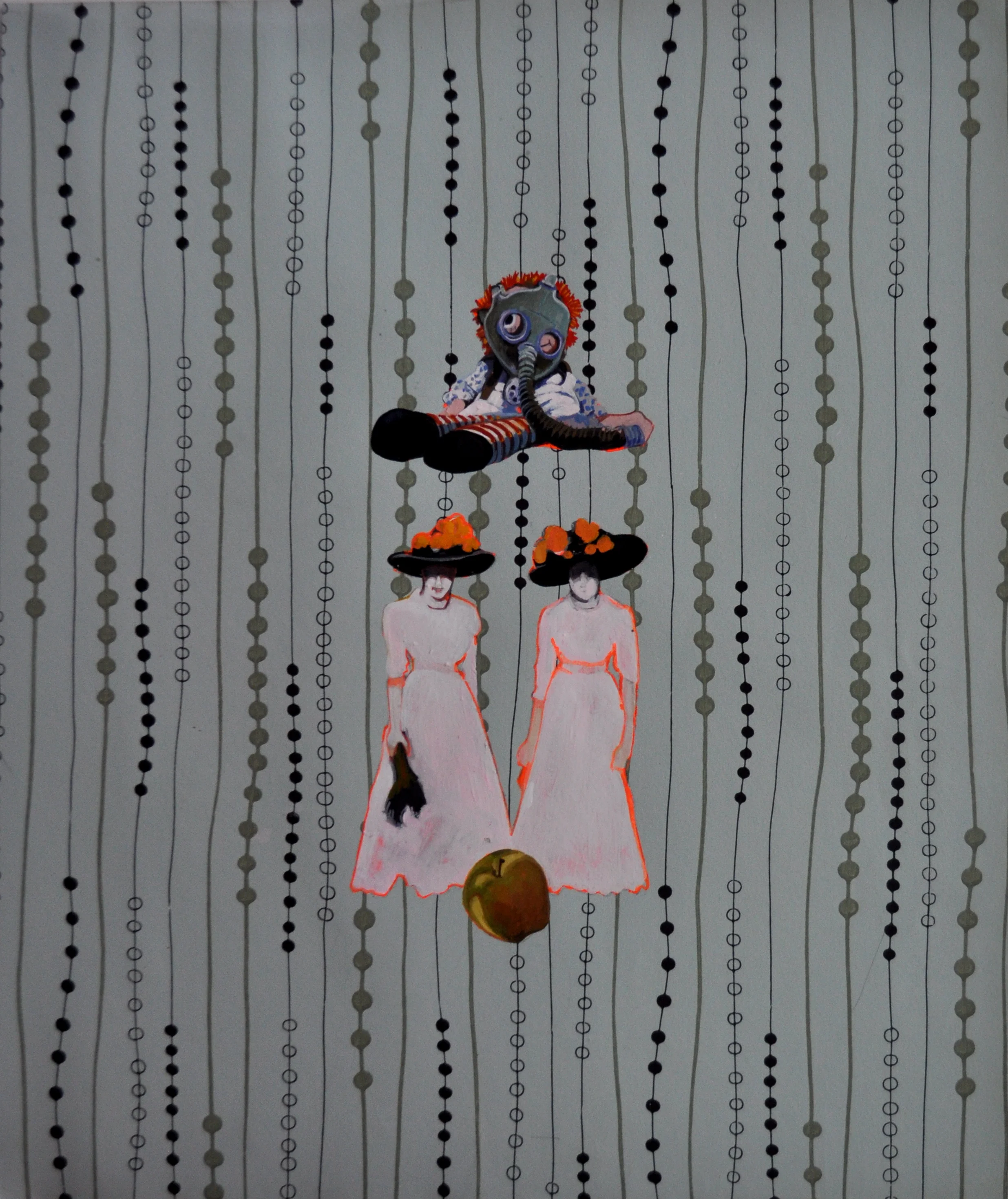 Don't Mention The War - Identity Crisis     gouache on paper  16x20" SOLD