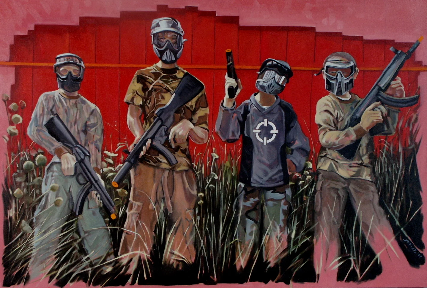 WAR GAMES    oil on canvas   48x60"