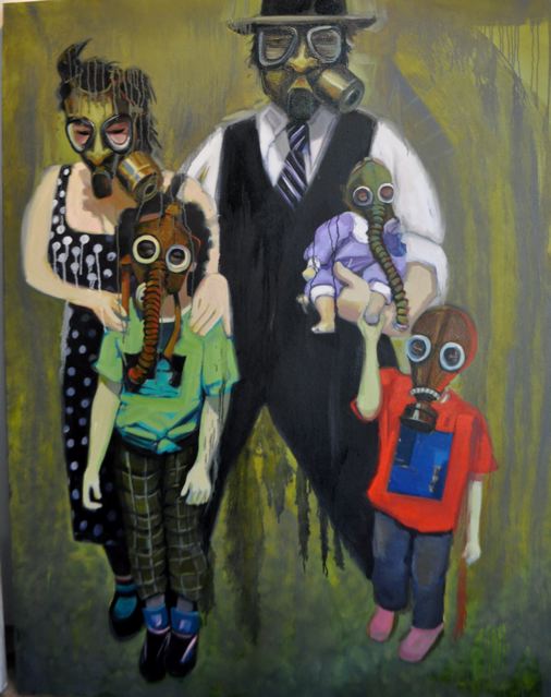 FAMILY VALUES    oil on linen  48x60"