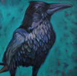 Above My Chamber Door oil on canvas 30 x 30" SOLD