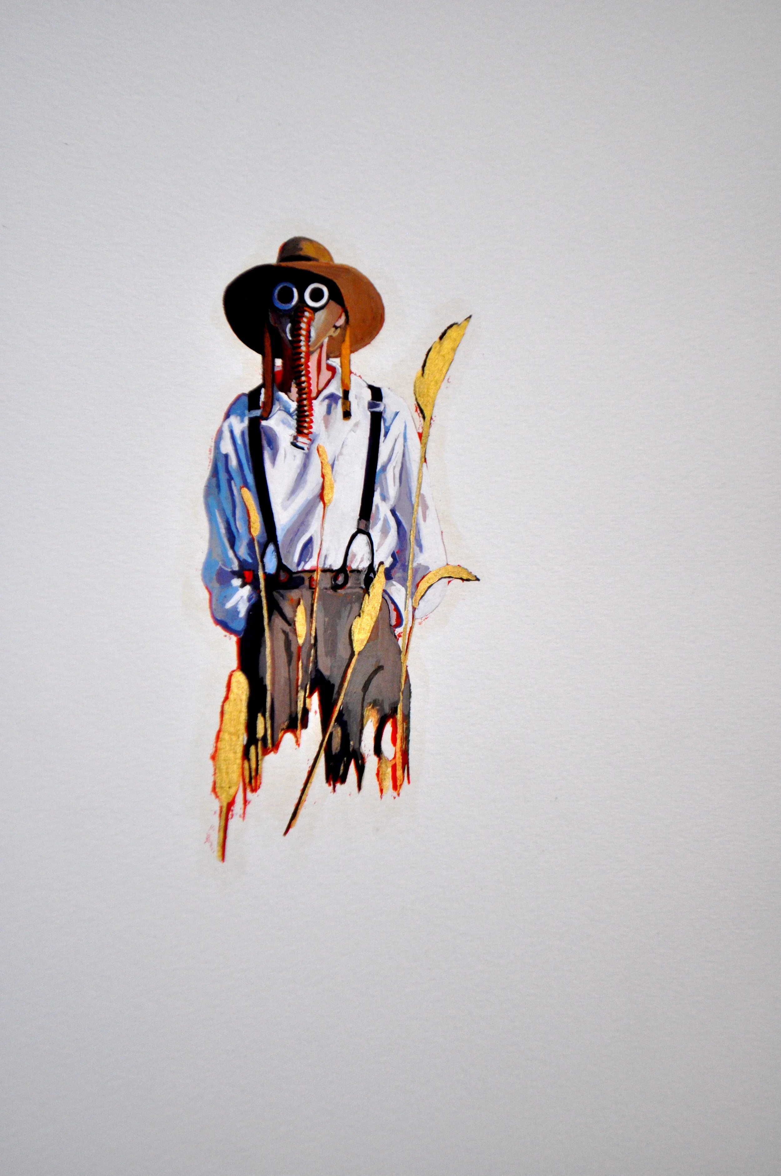 Fun With...Prophylactics    gouache on paper  16x20"