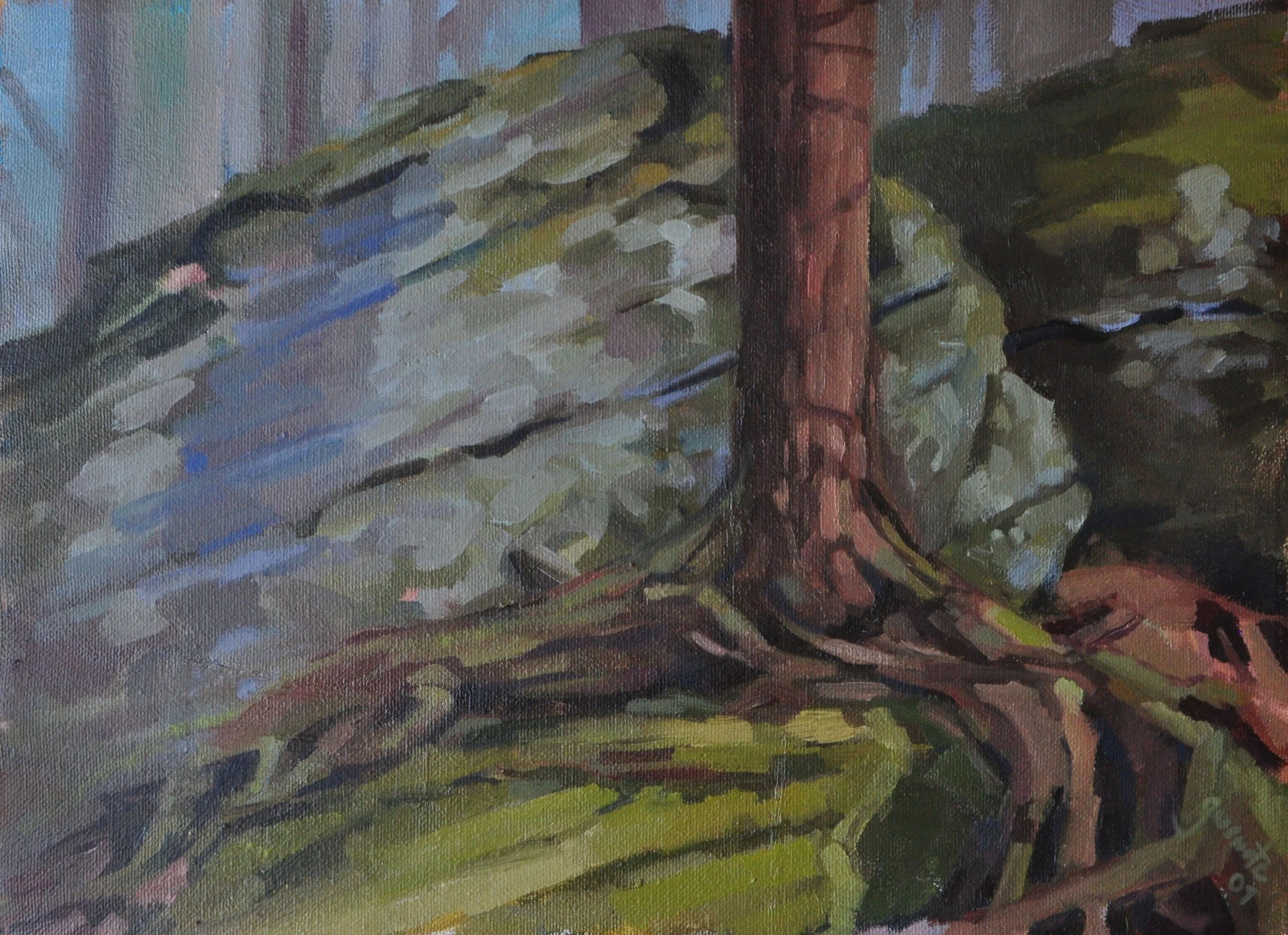 Poconos oil on canvas 9x12" plein air