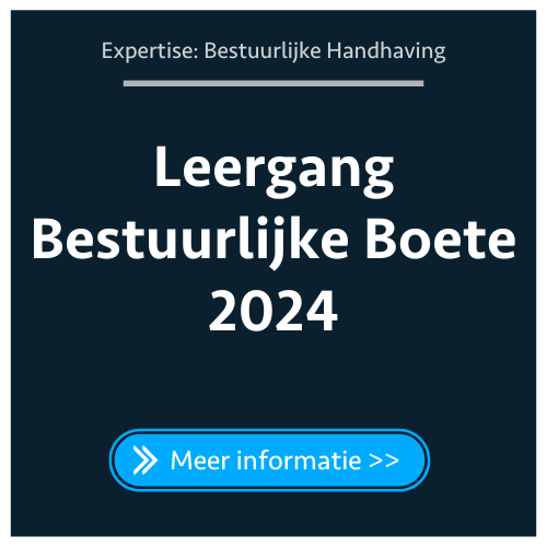 Leergang Bestuurlijke Boete 2024