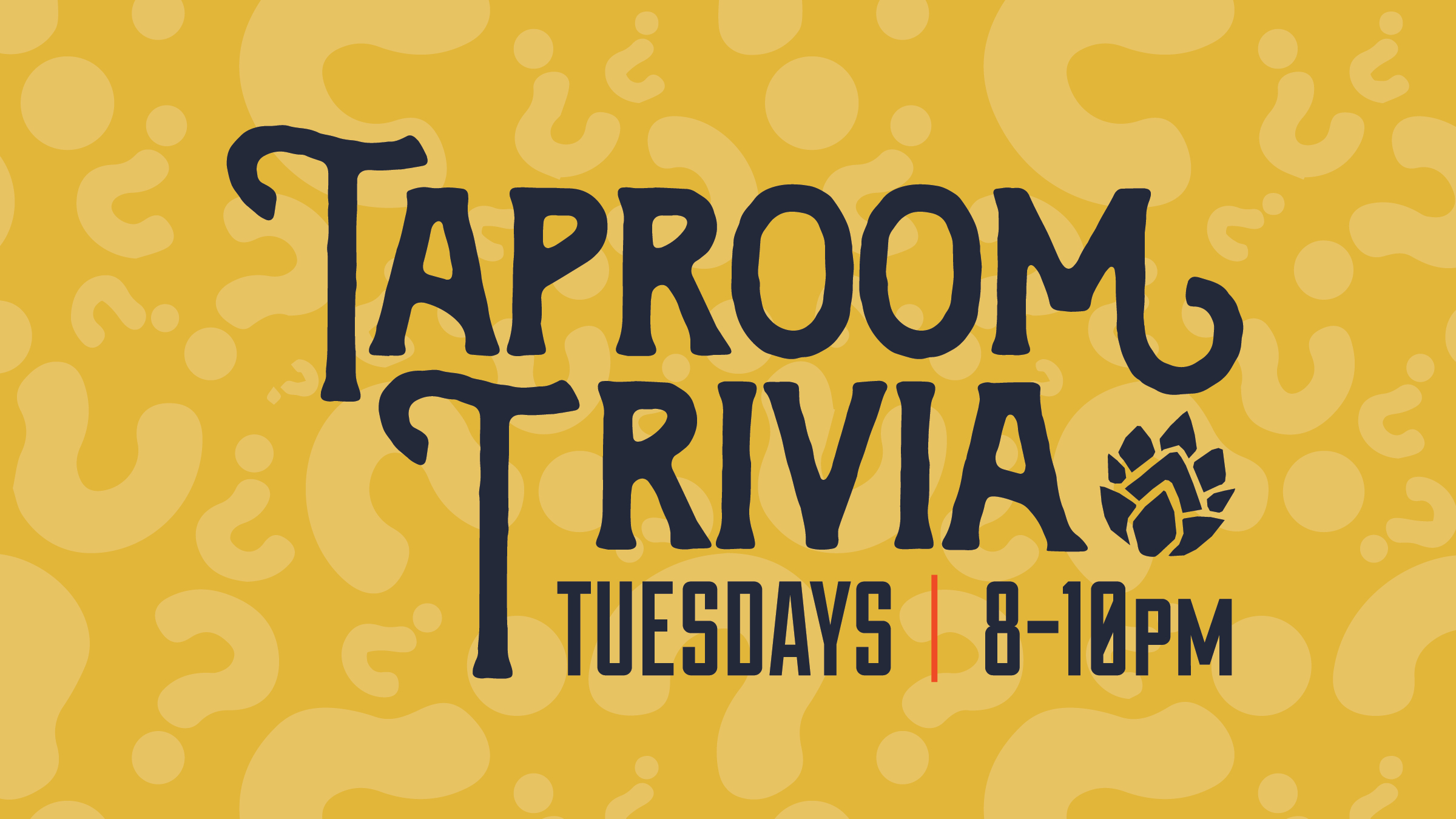 Our all ages, interactive and fun live trivia starts at 8PM every Tuesday! Sign ups start at 7:30, questions drop at 8:00 PM! Prizes for the top three teams! No limit to team size. 