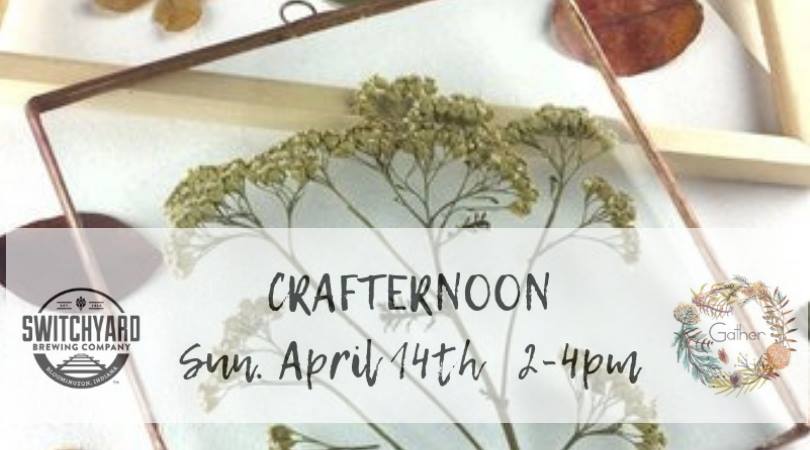 Join us at Switchyard to bring in the spring with these beautiful pressed flower frames! Register here, online, by April 11th for $15 and your ticket INCLUDES 1 beer, and the cost of all materials. Register day of, in person at Switchyard, for $15 and your ticket includes the cost of materials only. (that means you get a free beer when you register early!) All skill levels and ages welcome! Event takes place Sunday, April 14th, 2-4pm at Switchyard, located at 419 N. Walnut. *** we will be pressing various flowers and leaves for you to use for these wall hangings -- HOWEVER -- if you would like a specific flower or plant, please feel free to PRESS (btwn wax paper in a book) your own flowers/leaves about a week before this crafternoon and bring in for the event*** Tickets: https://squareup.com/store/gathershoppe/item/crafternoon-pressed-flower-frame-with-gather-at-switchyard?fbclid=IwAR1vL-u8LK0pOdbTrutMqfLNULmkMUyAcUi3N53xe7OxrrnlAAhyEtJxTnw