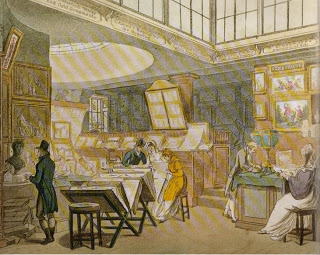 anonymous engraving, Ackerman's Repository of Arts, The Strand 1809