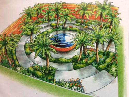 Illustration of garden from RHS catalog. photo: Todd Haiman Landscape Design 2014