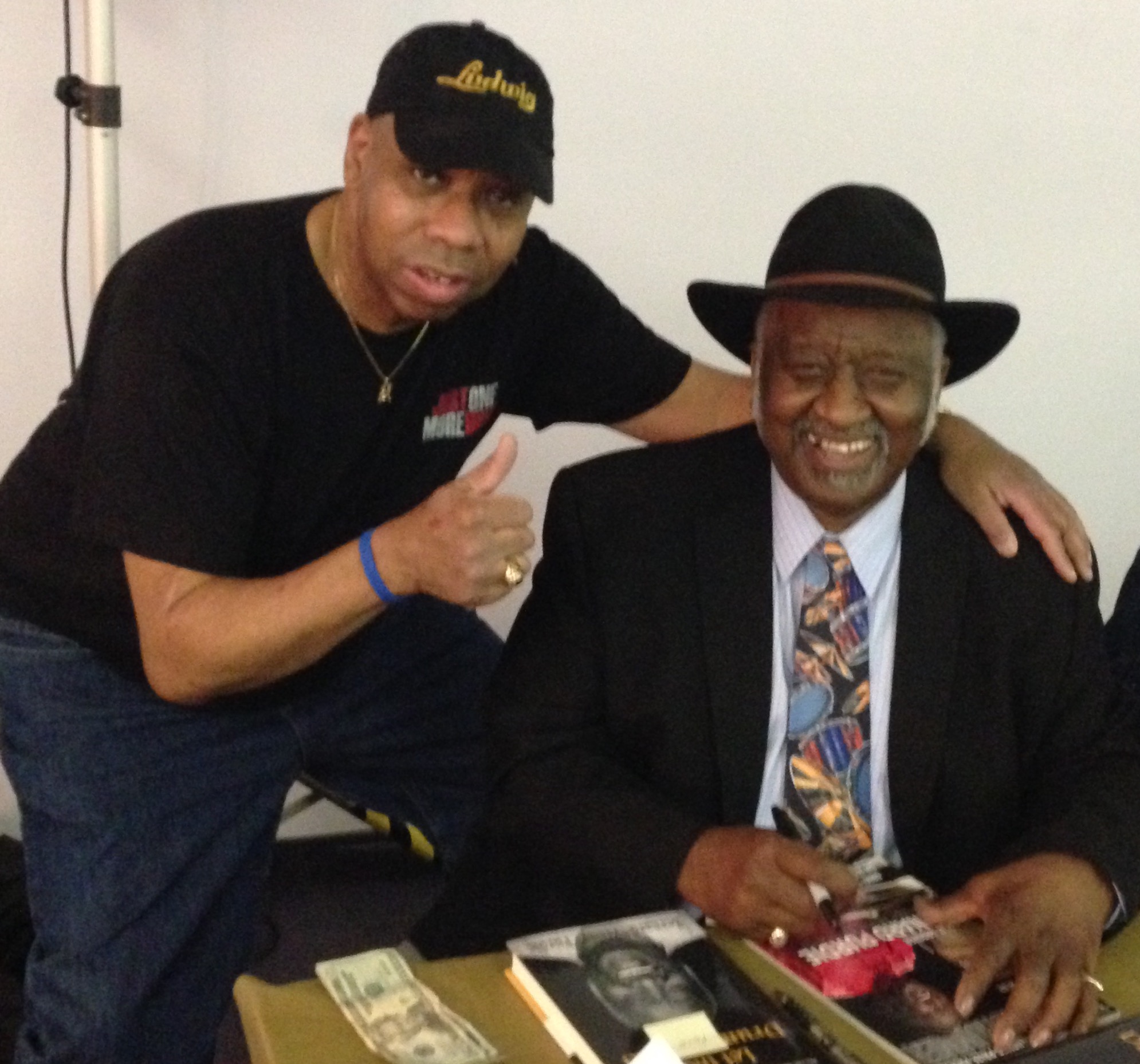 Pete Morgan with Some Guy Named Bernard Purdie.jpg