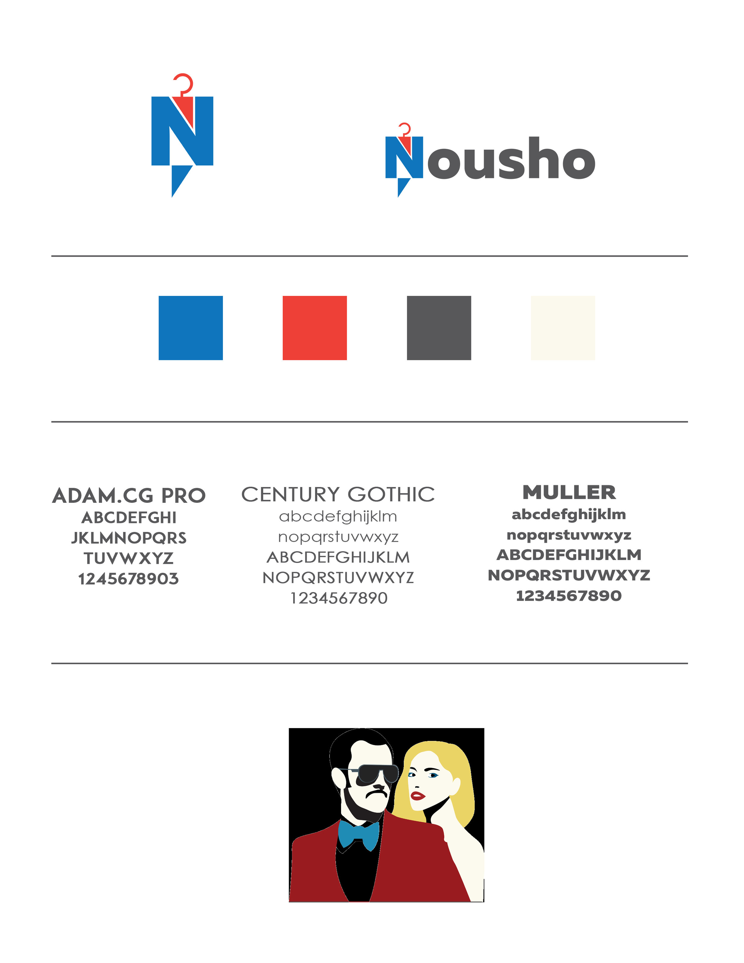  Brand Board for Nousho. 2017. Photoshop. 