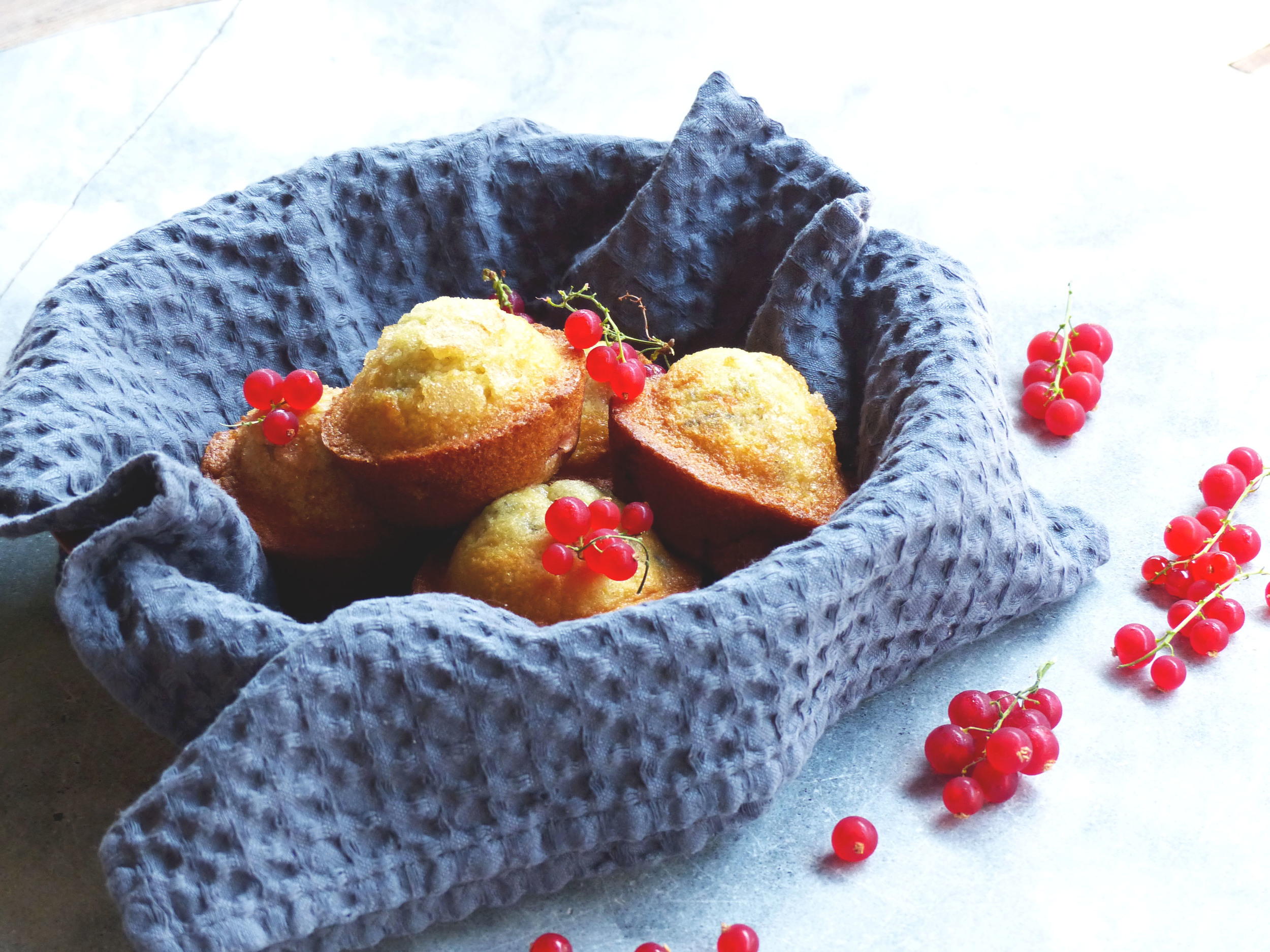 the red currants can be too sour if just eat them alone but they go really well in muffins. 