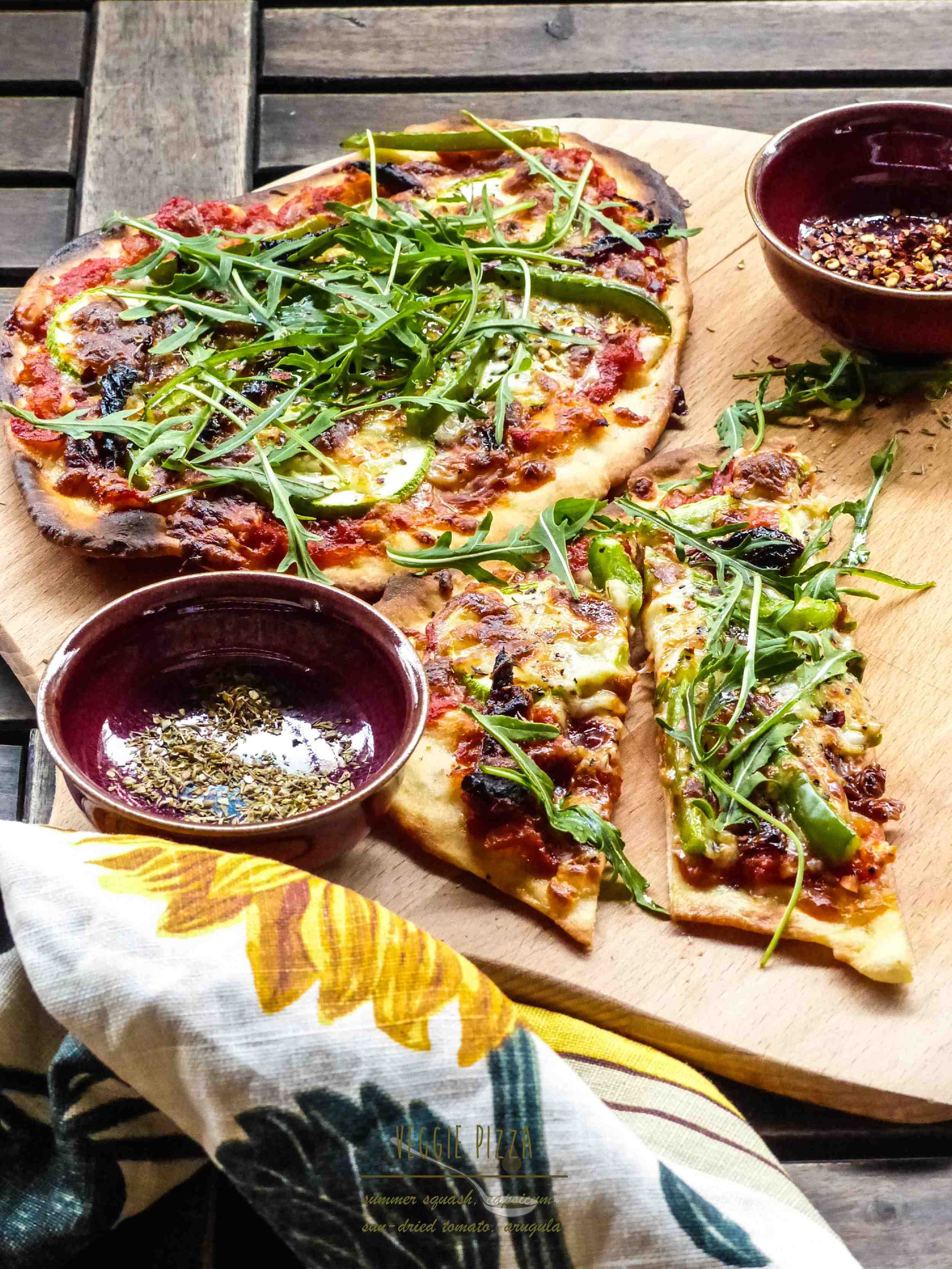 This pizza dough recipe is from Jamie Oliver's website. Click here to go to his recipe. 