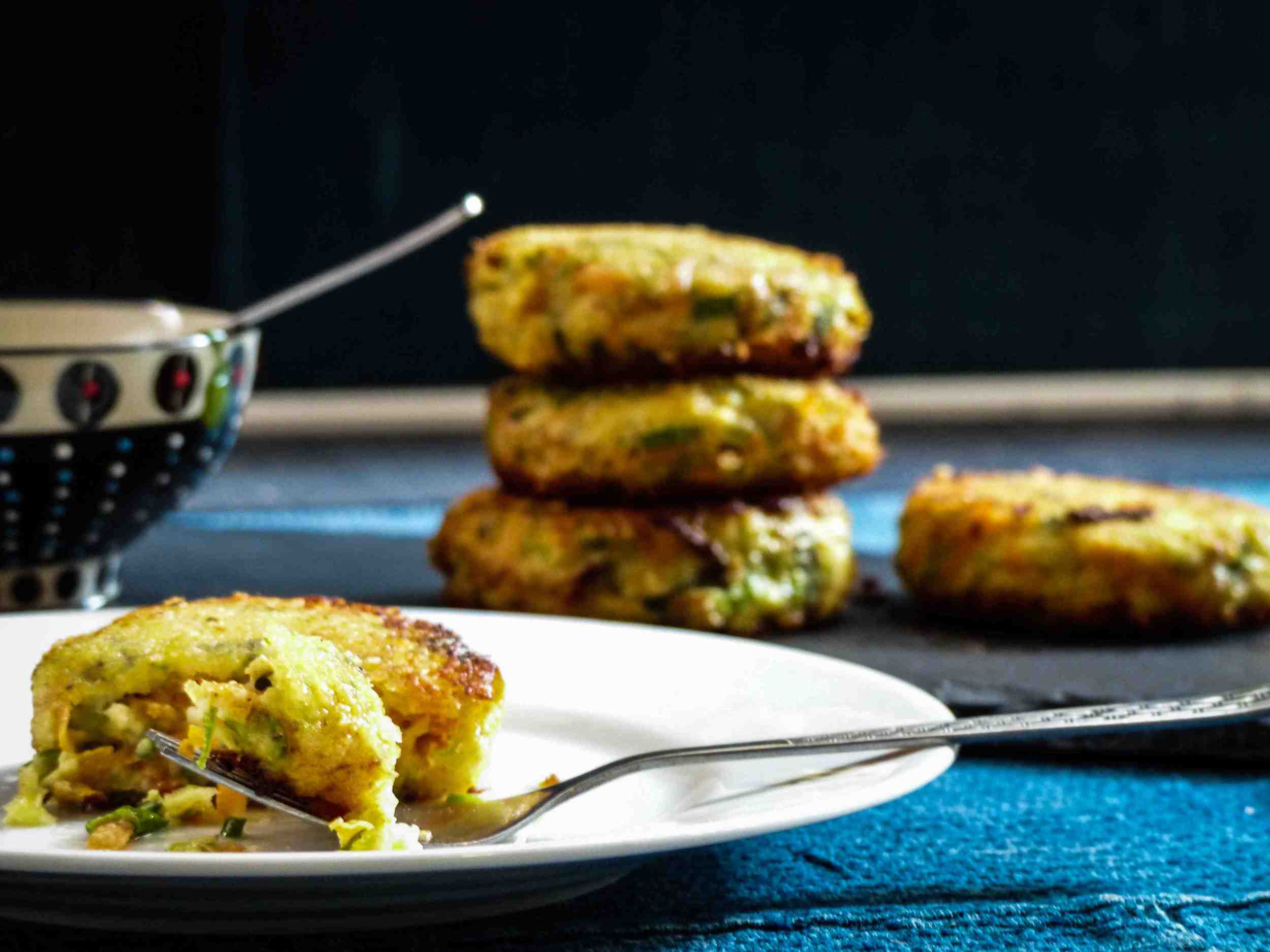 cheesy chinese zucchini and carrot patties with sweet and spicy sauce - enjoy :) 