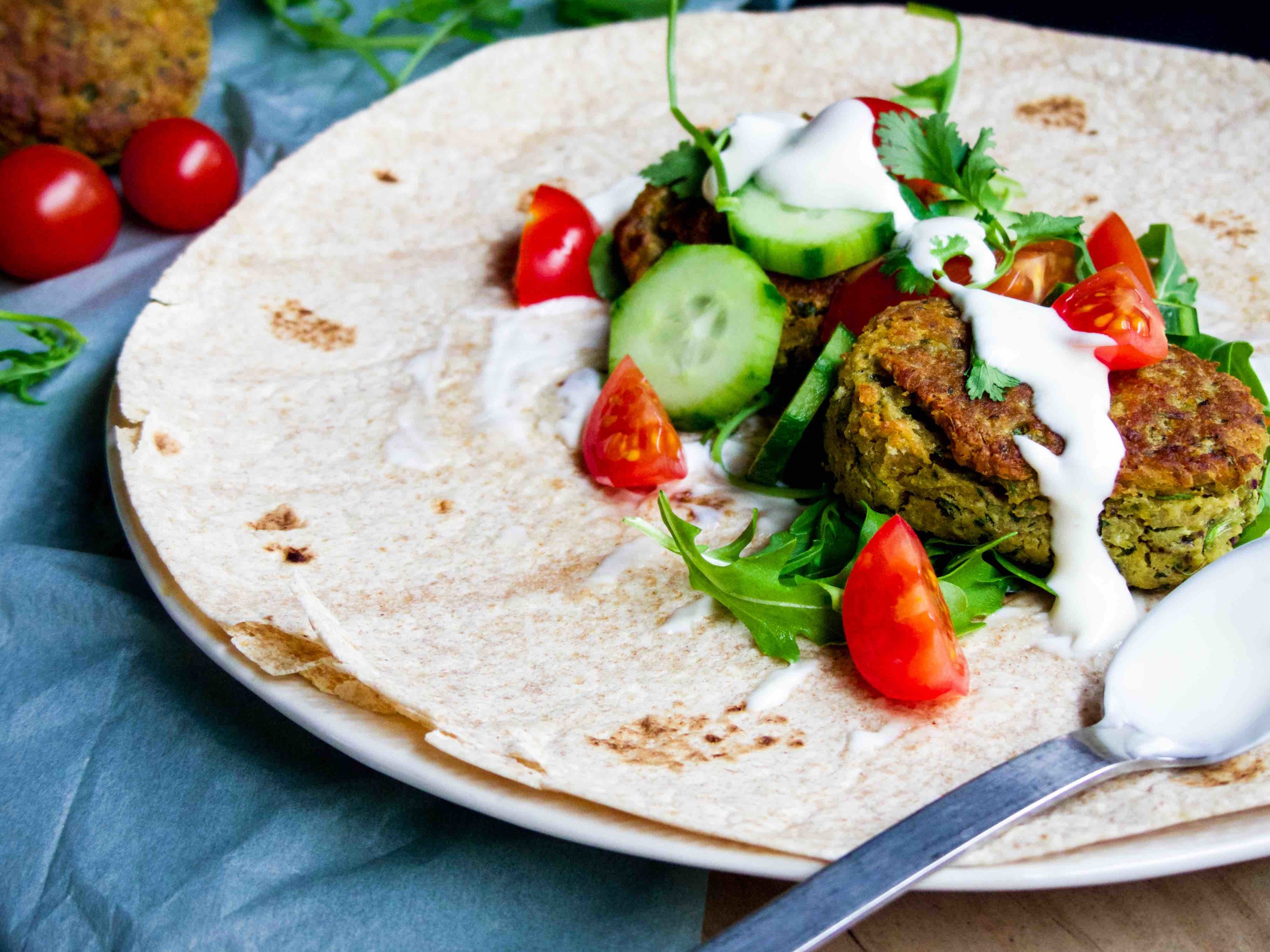 Oven-baked falafel