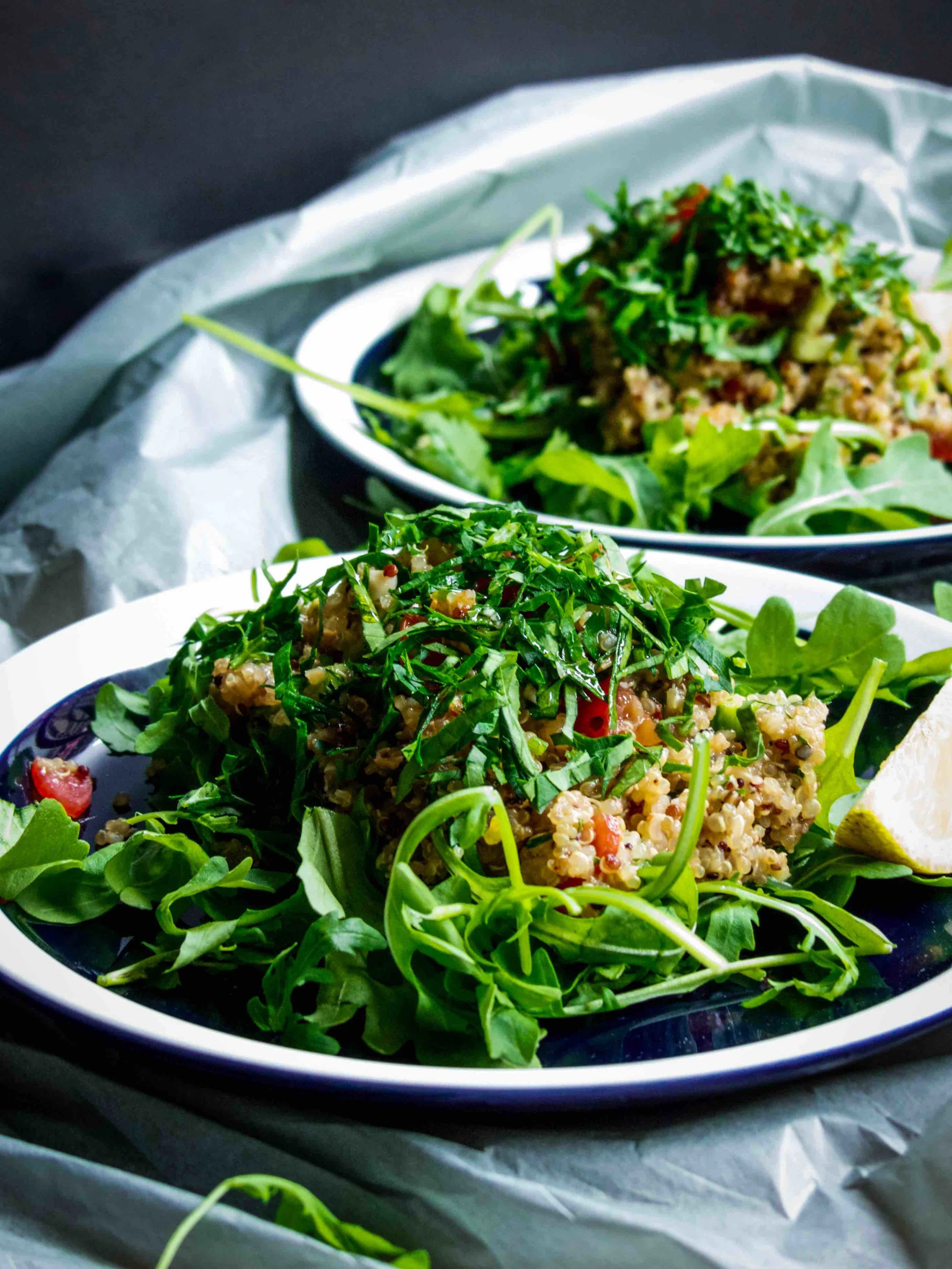Today's healthy lunch - tabbouleh quinoa salad 