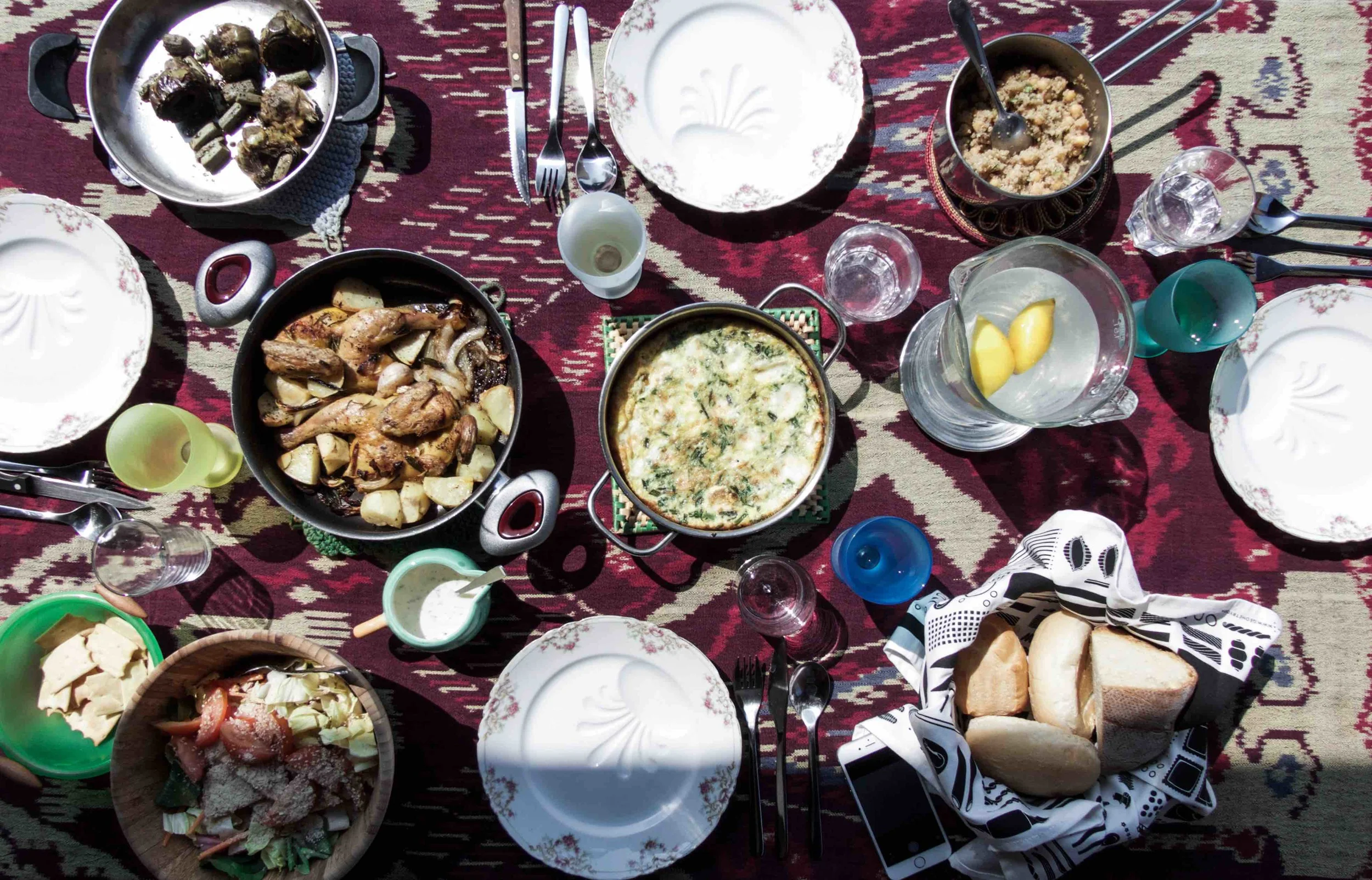 Marco and his friends are not vegetarians so they also added a dish of roasted spring chicken. 