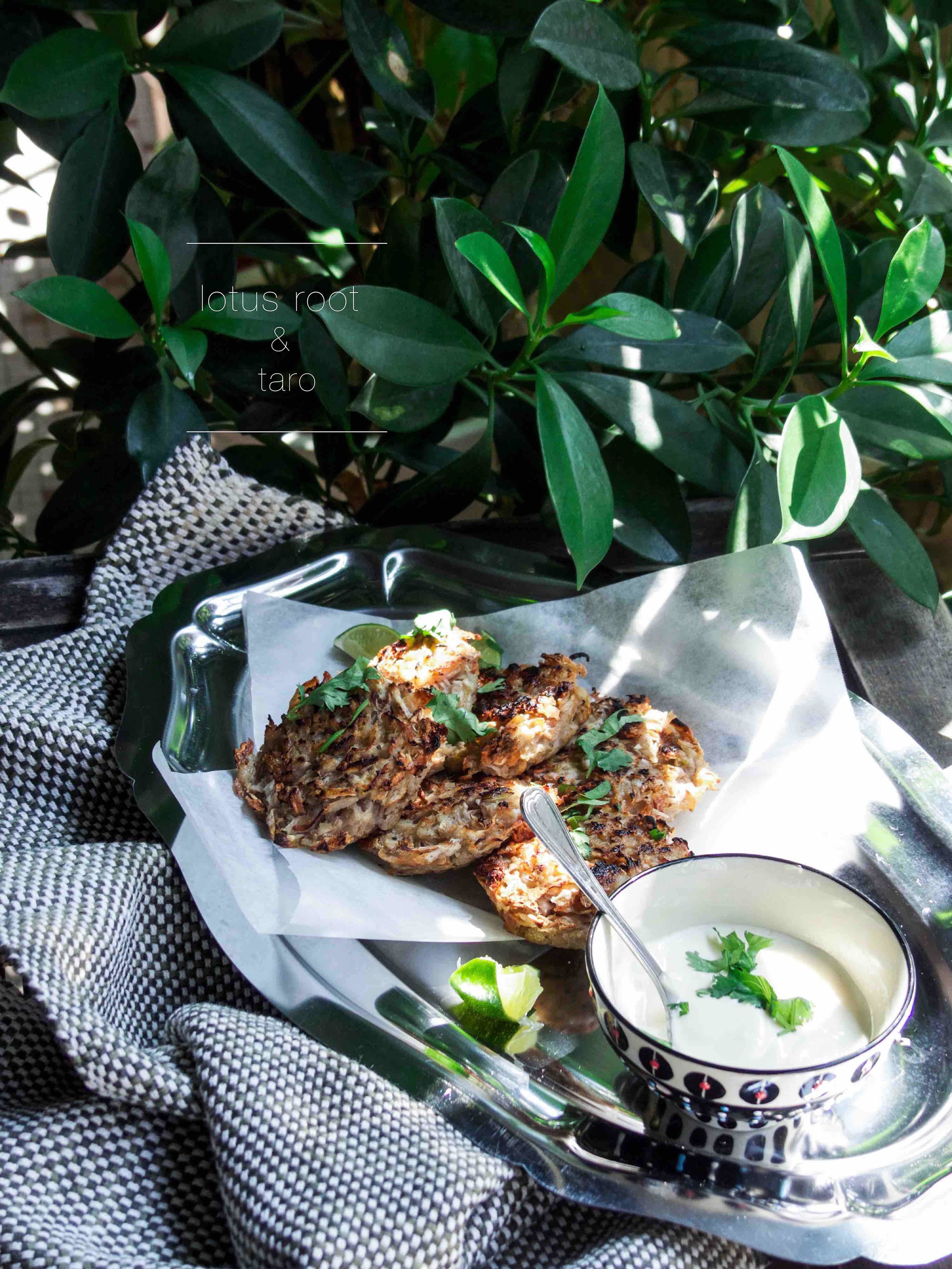 lotus root & taro patties