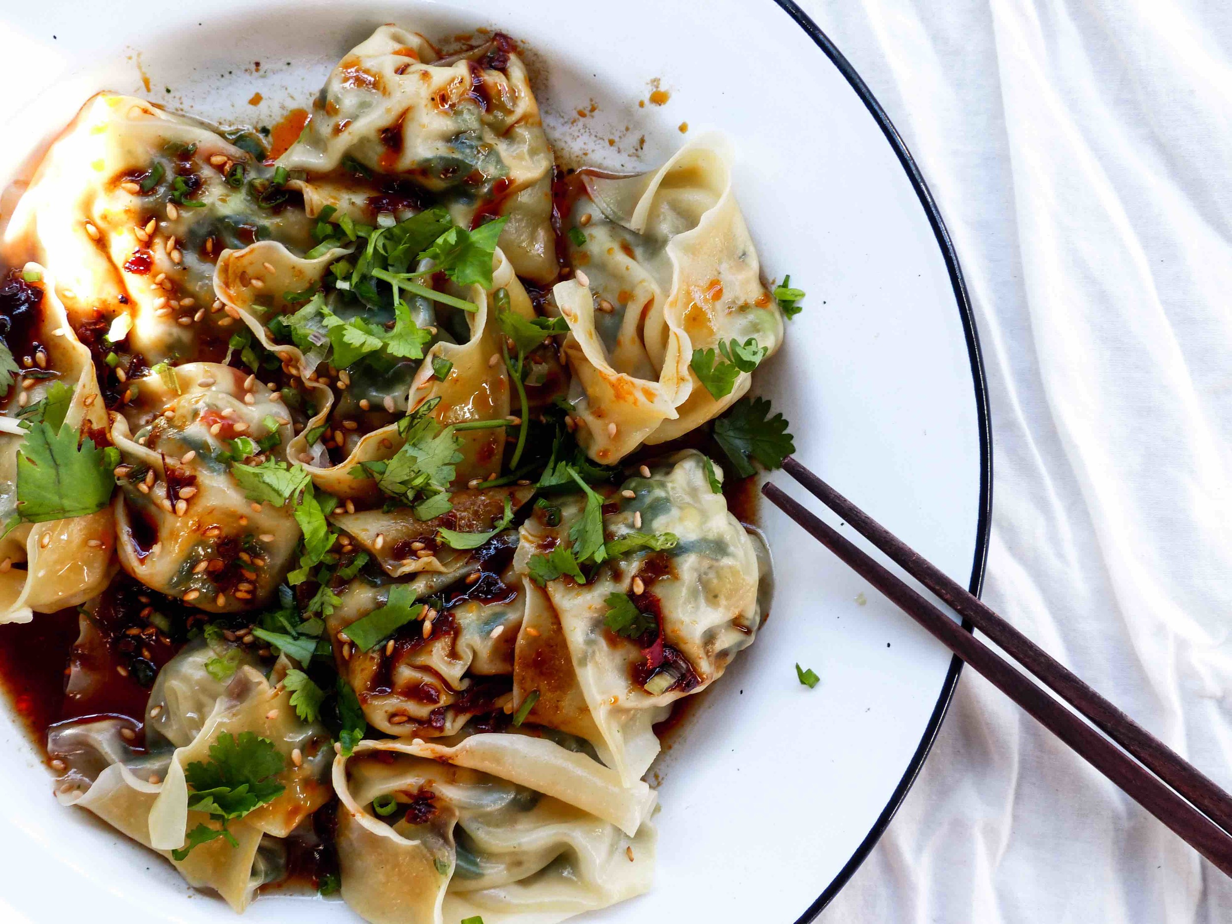 Sichuan-style wontons