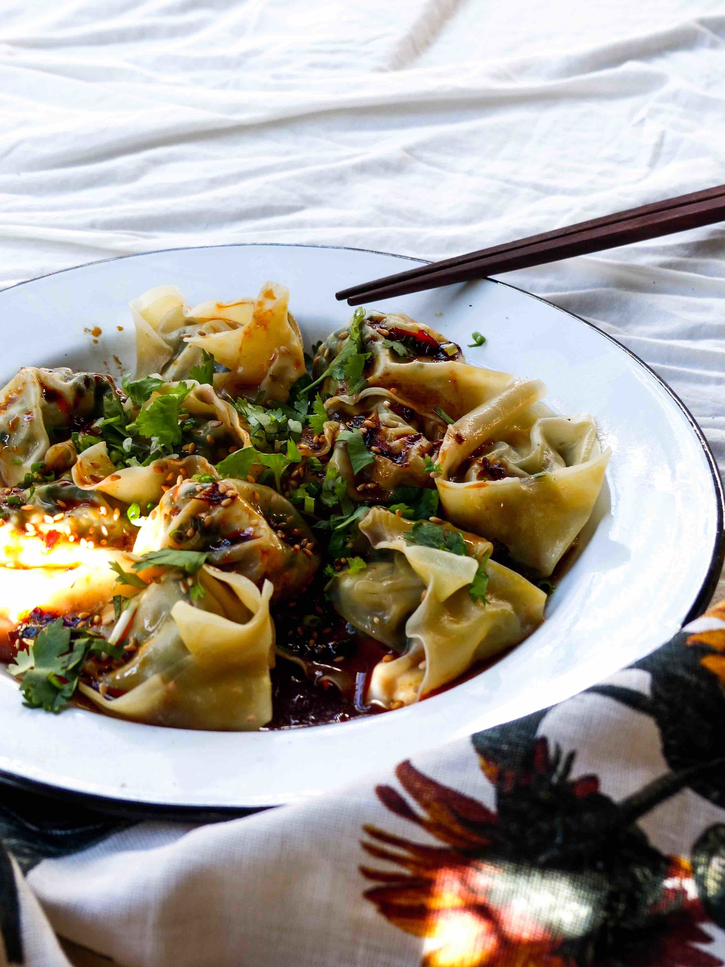 Sichuan-style wontons