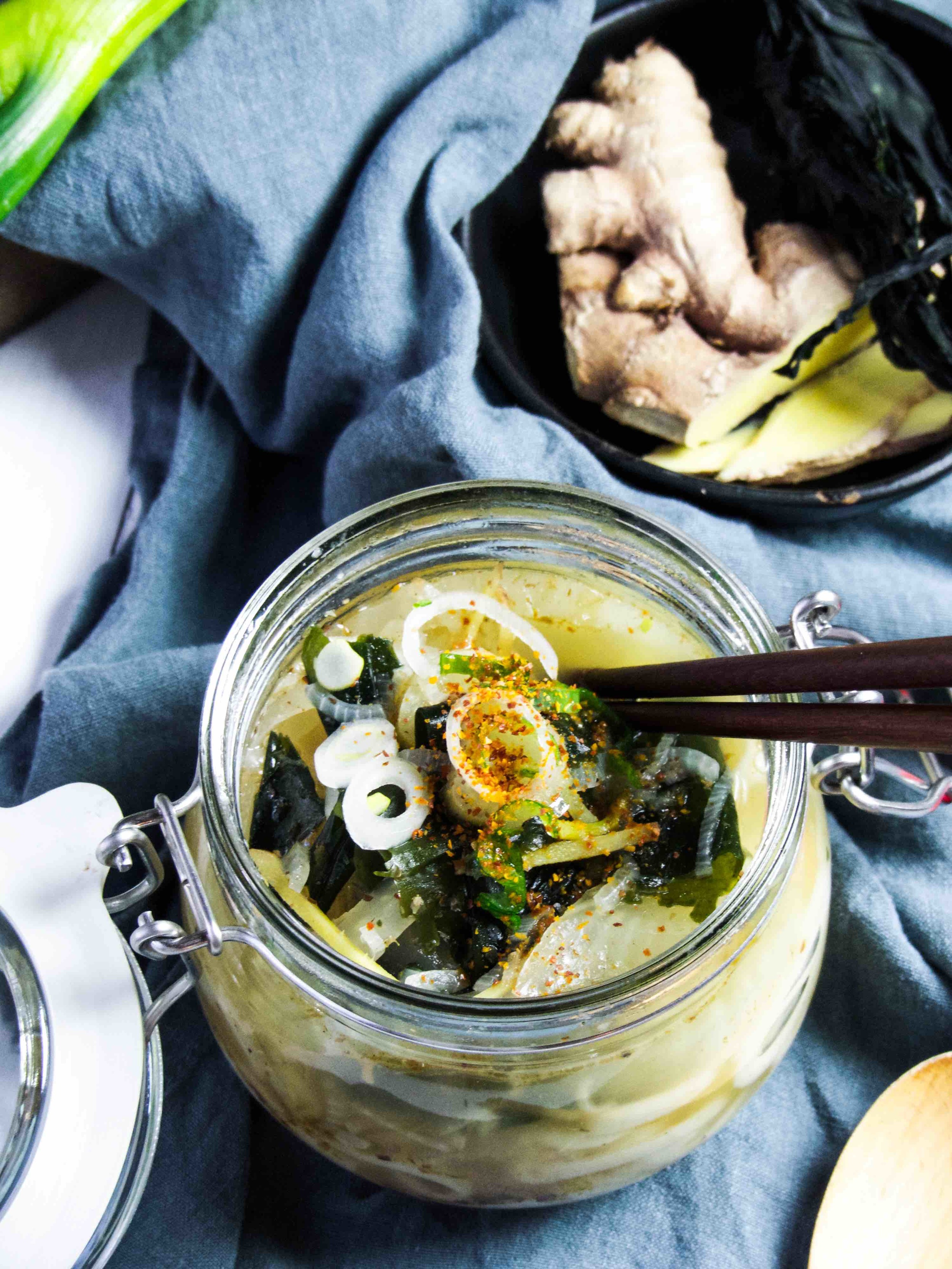 Fennel & Ginger Miso Soup Udon
