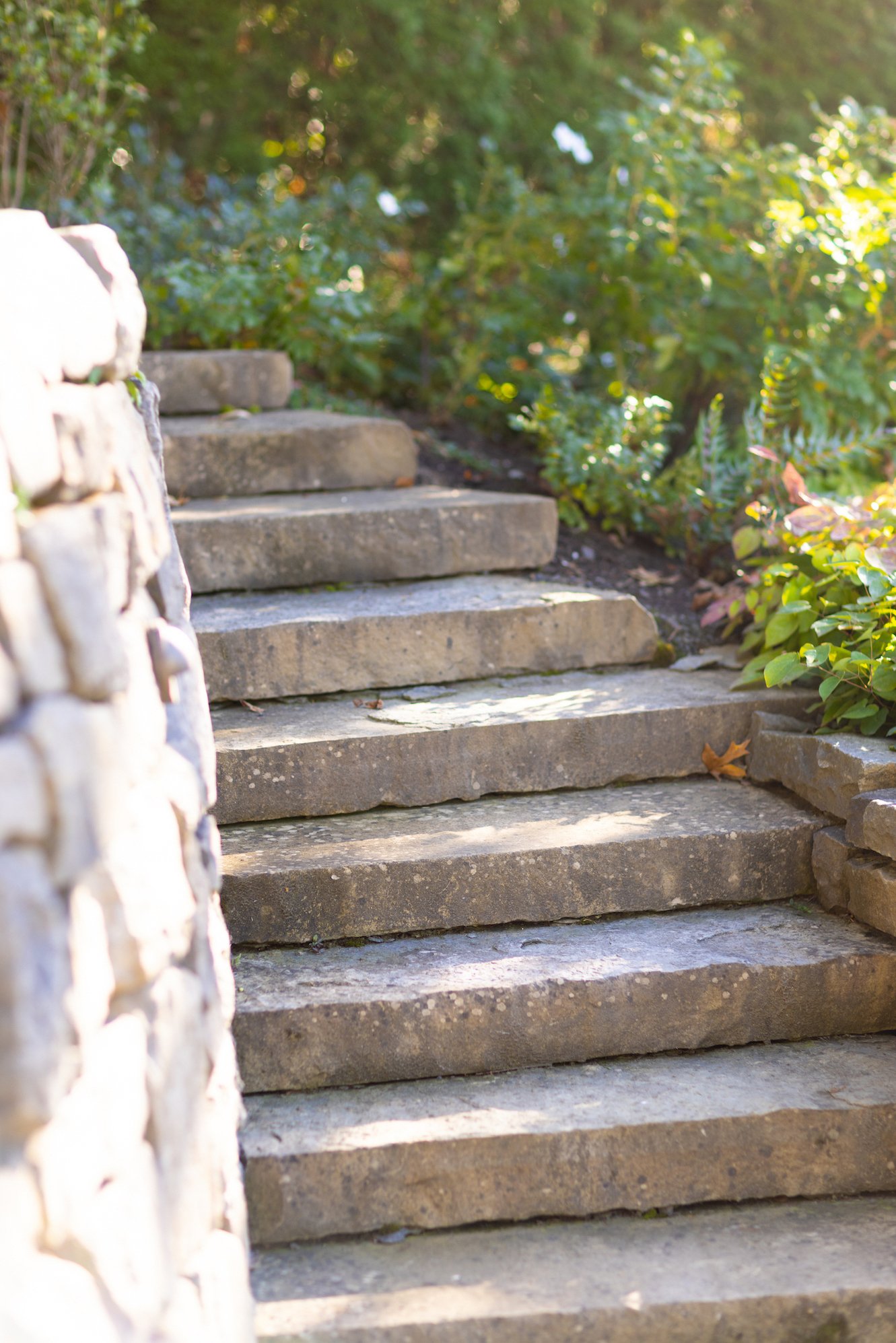 Stone Staircase - Grasstains Landscaping