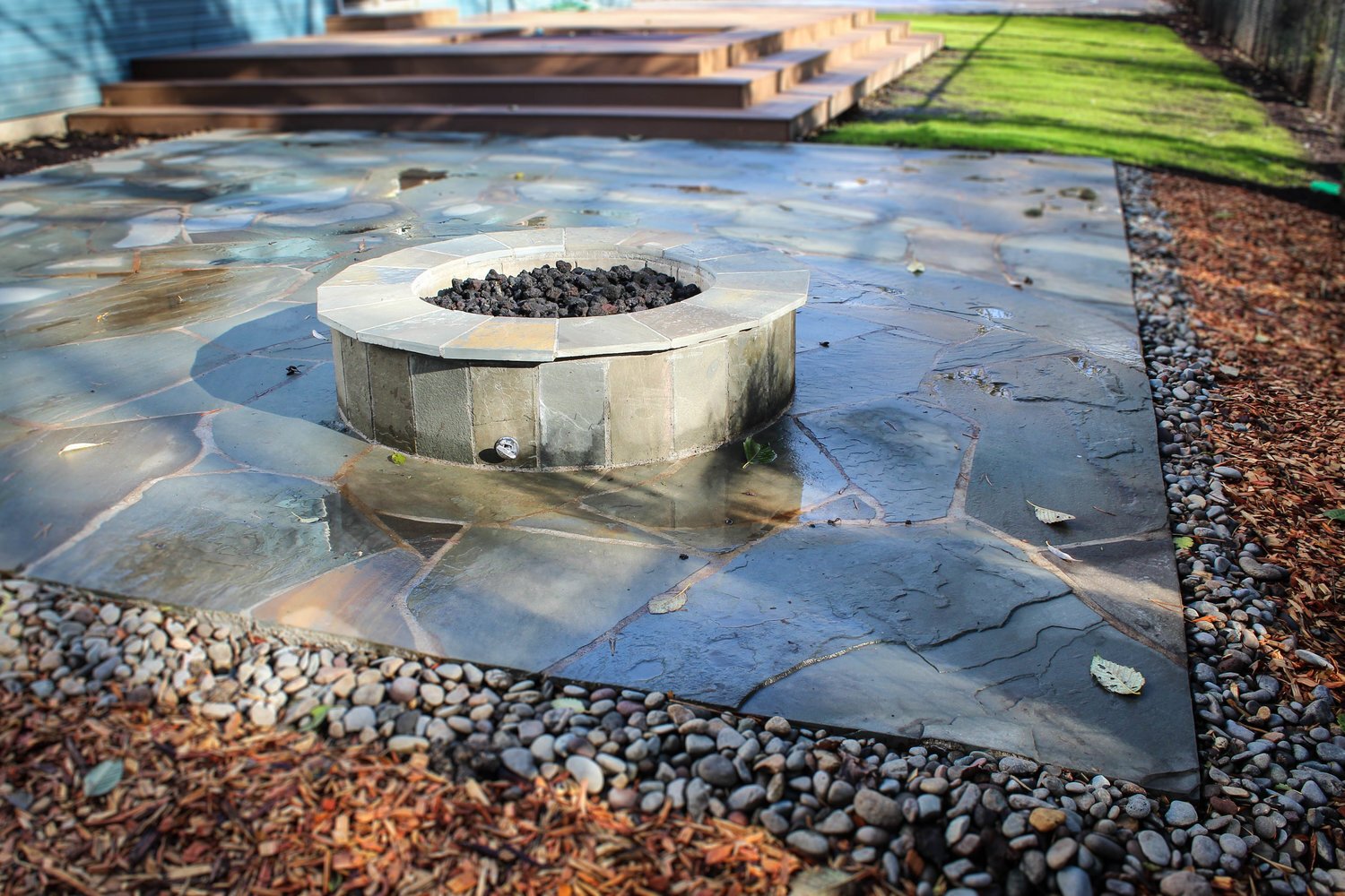 Backyard Entertaining at the Fire Pit - Grasstains Landscaping