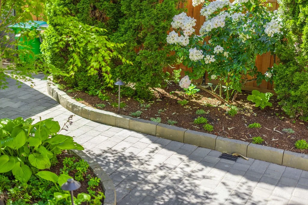 Milwauke Oregon Paver Path in Landscaped Yard