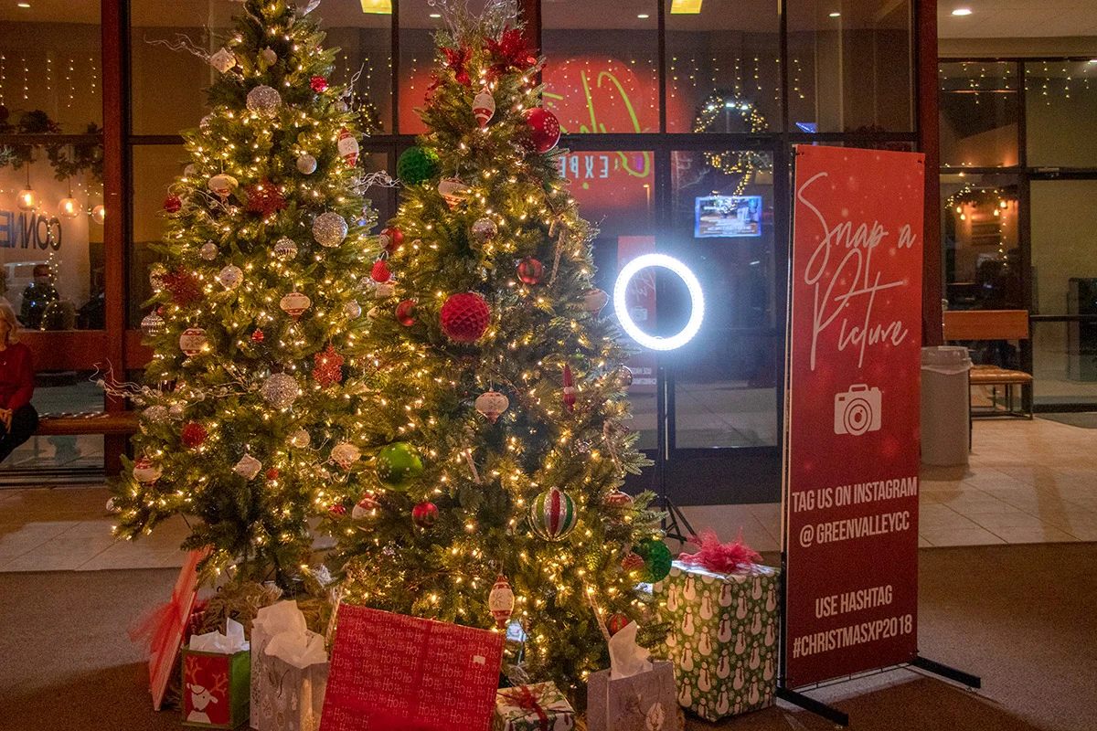 We have a spot set up for taking pictures with your friends and family. When posting your pics, add #christmasxp2018!