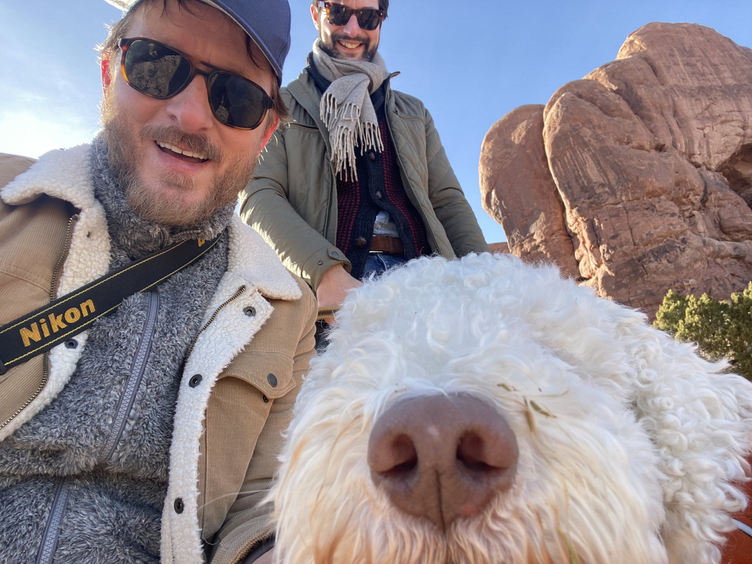 With Nathan and Marco in Moab National Park, 2020