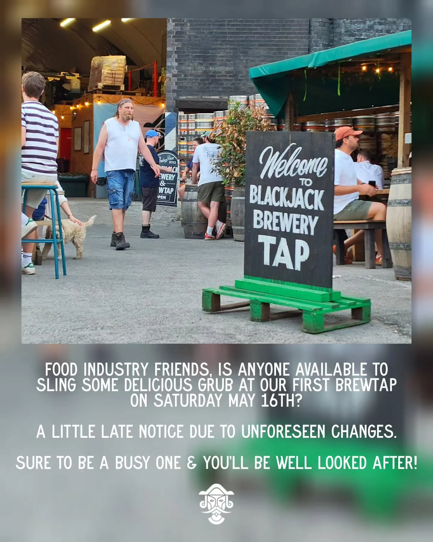 We're looking for a top food pop-up for our Brewtap on Saturday May 16th. 🚨 

We're super excited for the first opening of the brewery this summer. It's definitely going to be a busy one!

Please drop us a DM or email matt@blackjack-beers.com

🙂