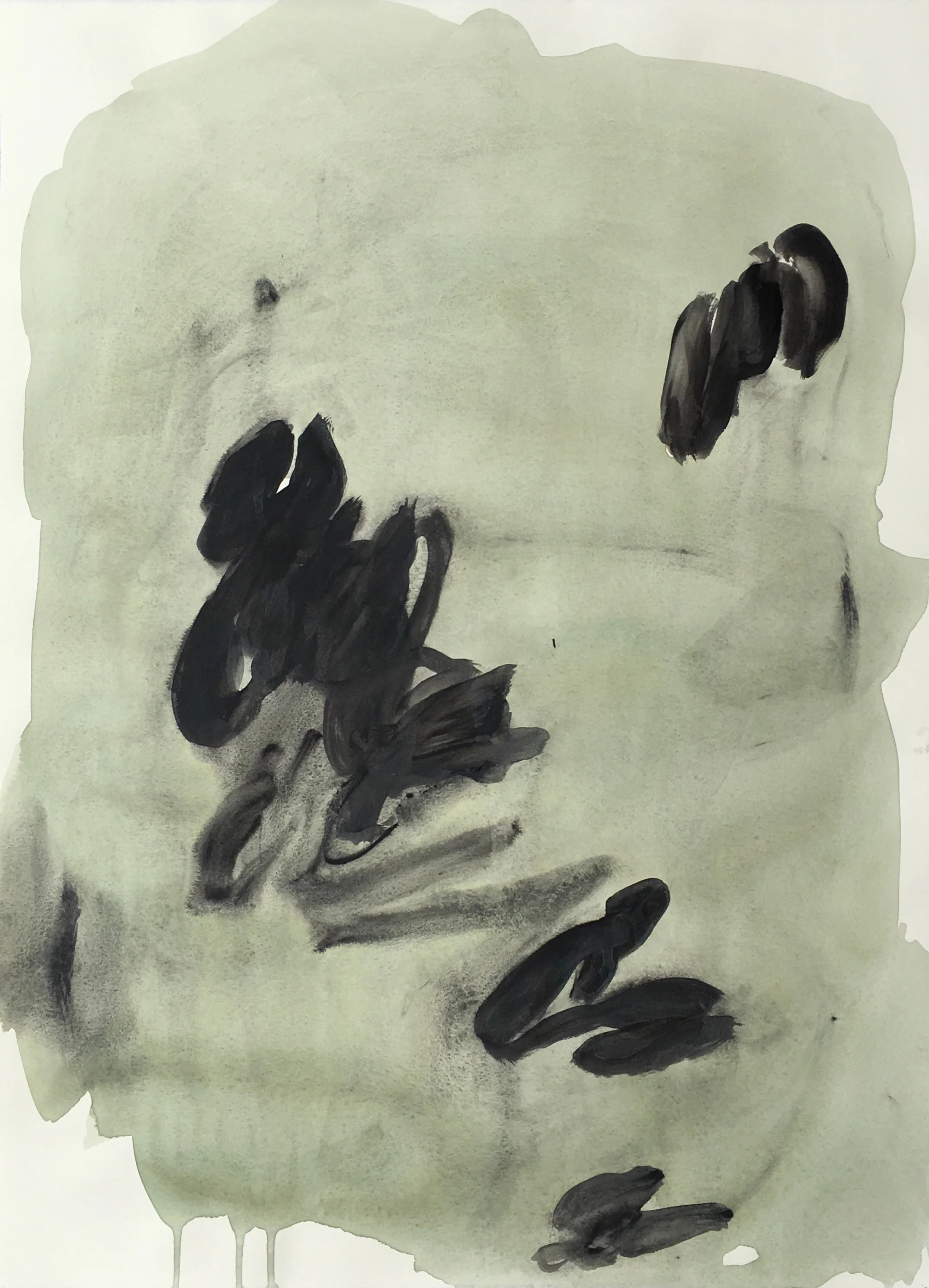 acrylic on BFK Rives paper, 19 x 26", 2018