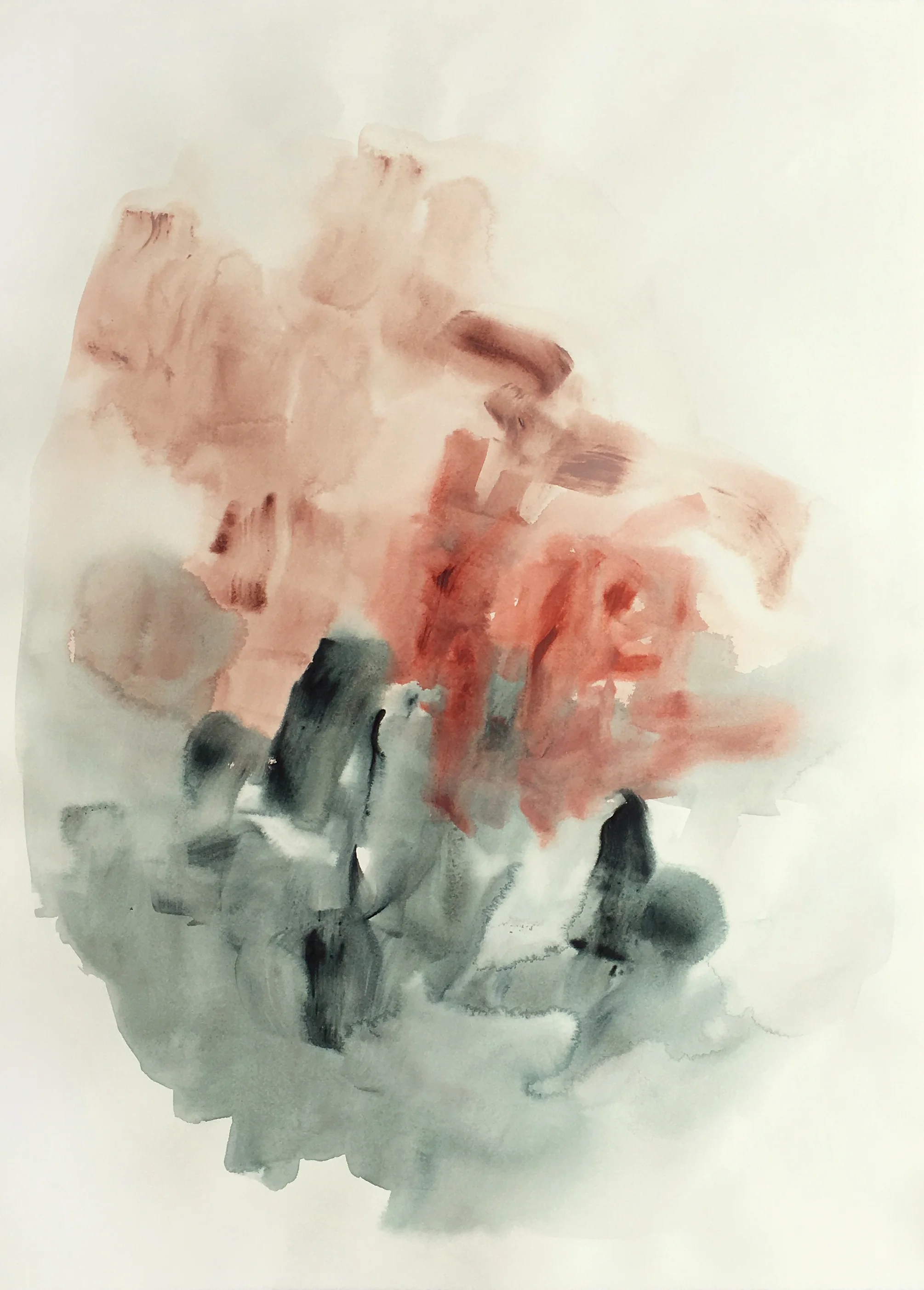 acrylic on BFK Rives paper, 19 x 26", 2018