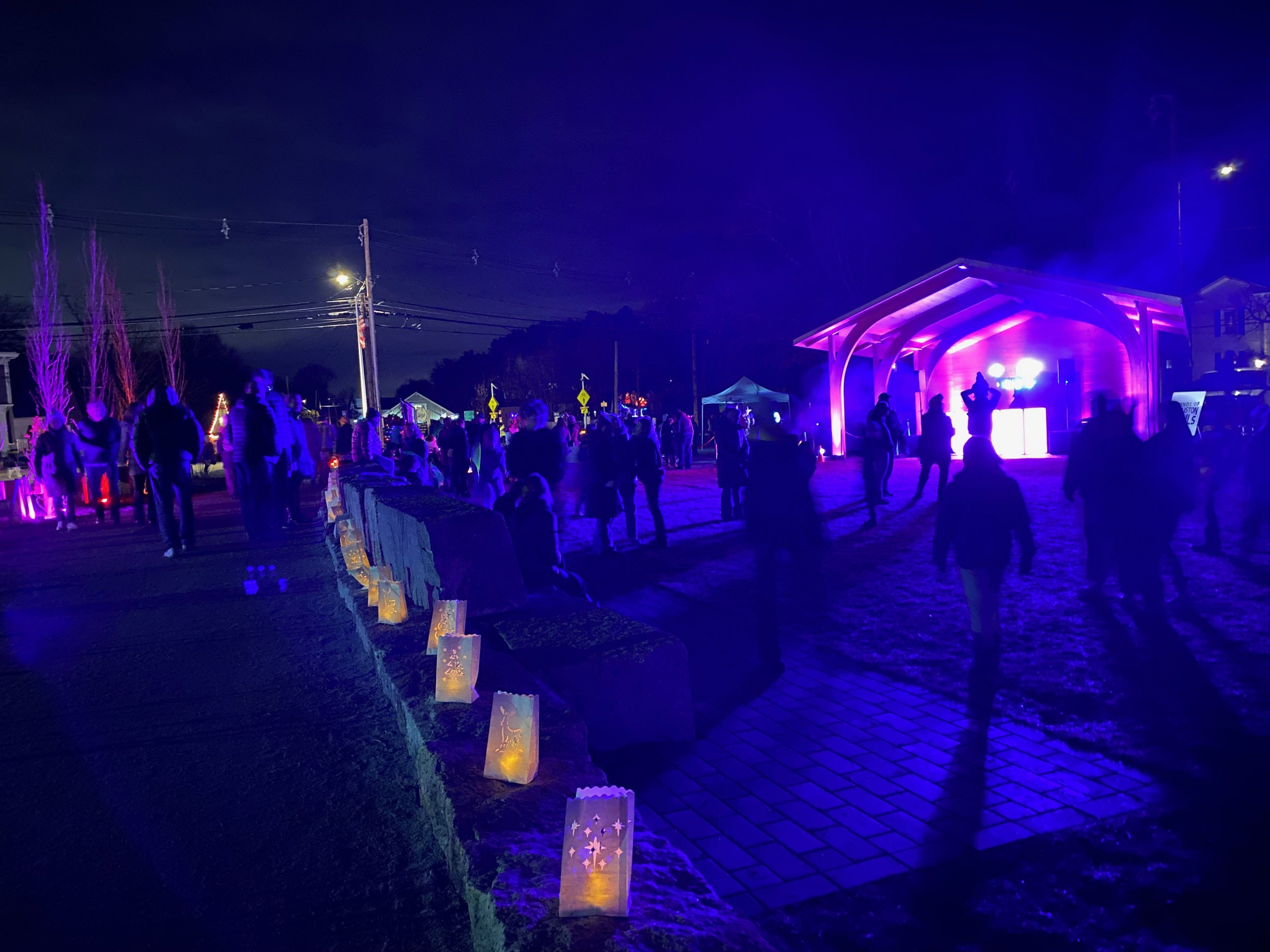 Blair Square Park during First Night Festivities
