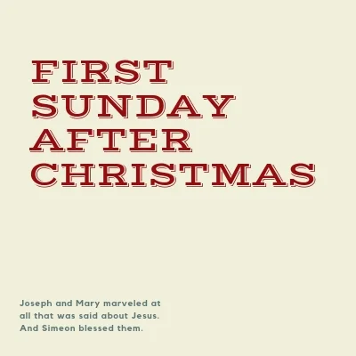 First Sunday after Christmas