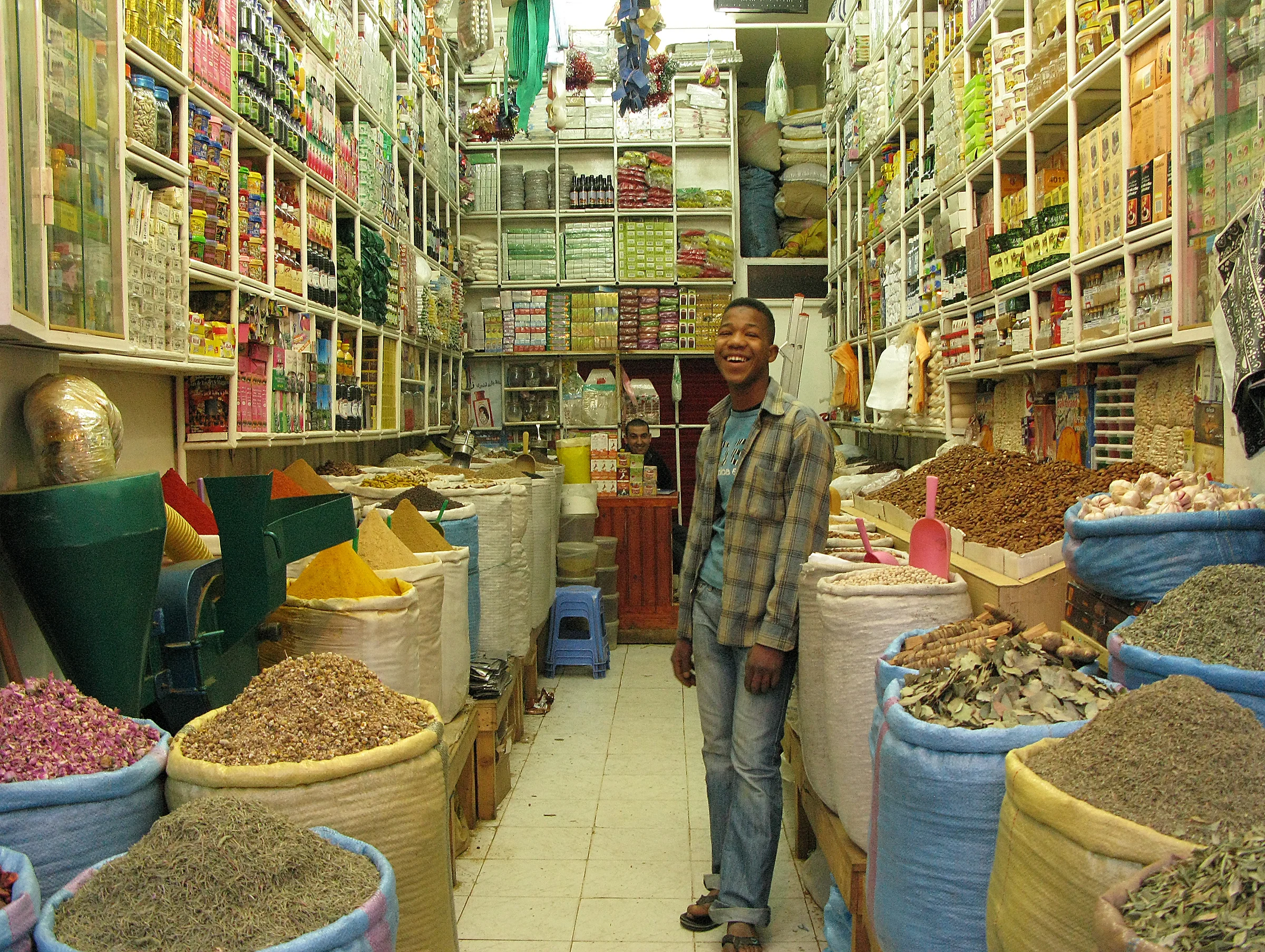 spice merchant, Essaouira, Morocco, 2011
